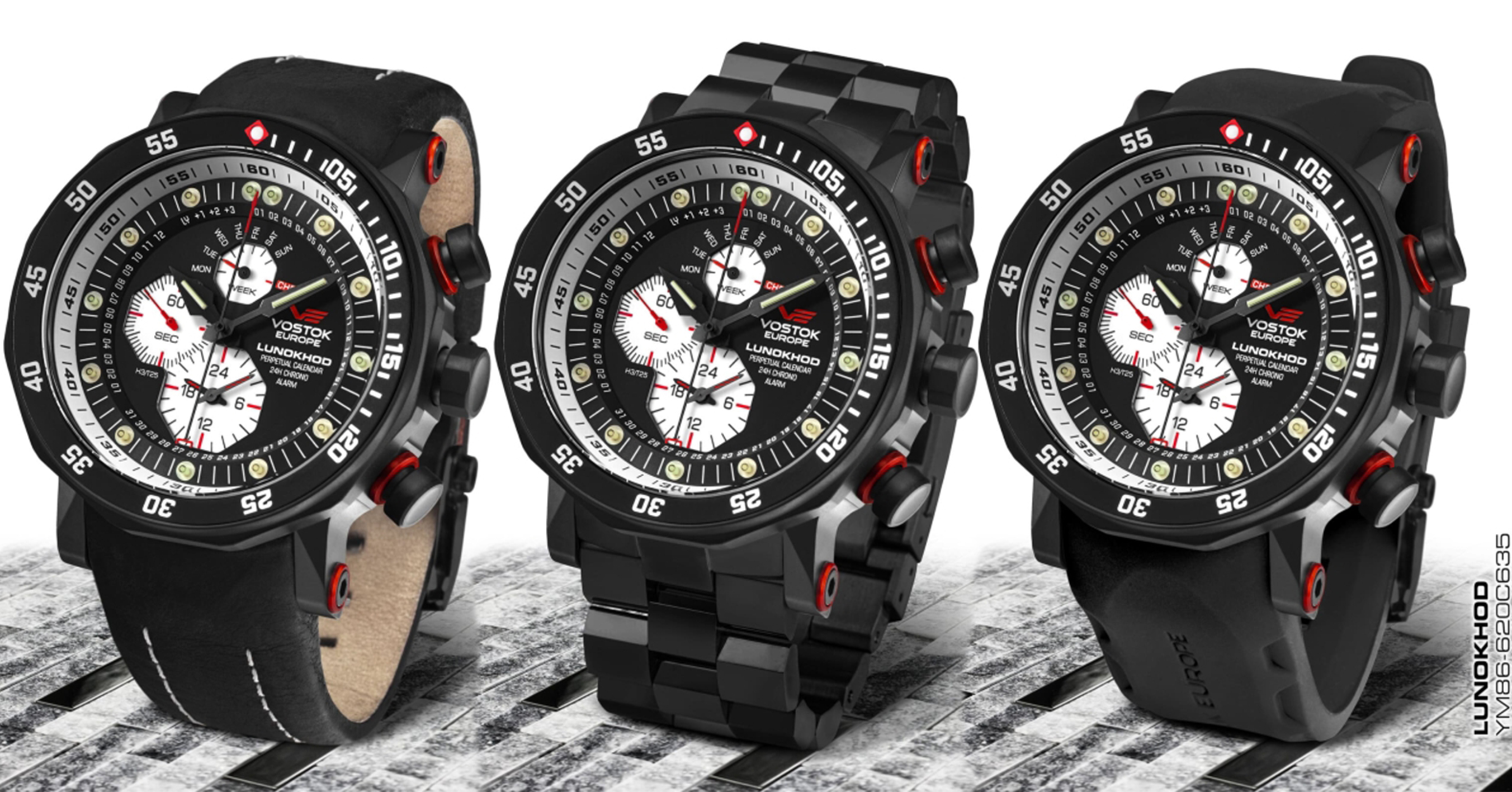 Vostok Europe YM86-620C635B zegarek męski Lunokhod - miniatura 2