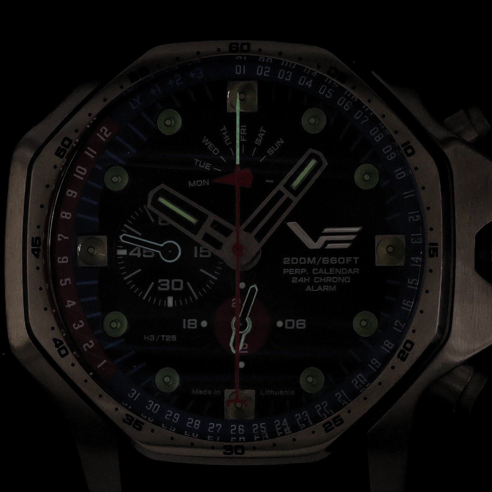Vostok Europe YM86-640A696SB Atomic Age sportowy zegarek srebrny - miniatura 5