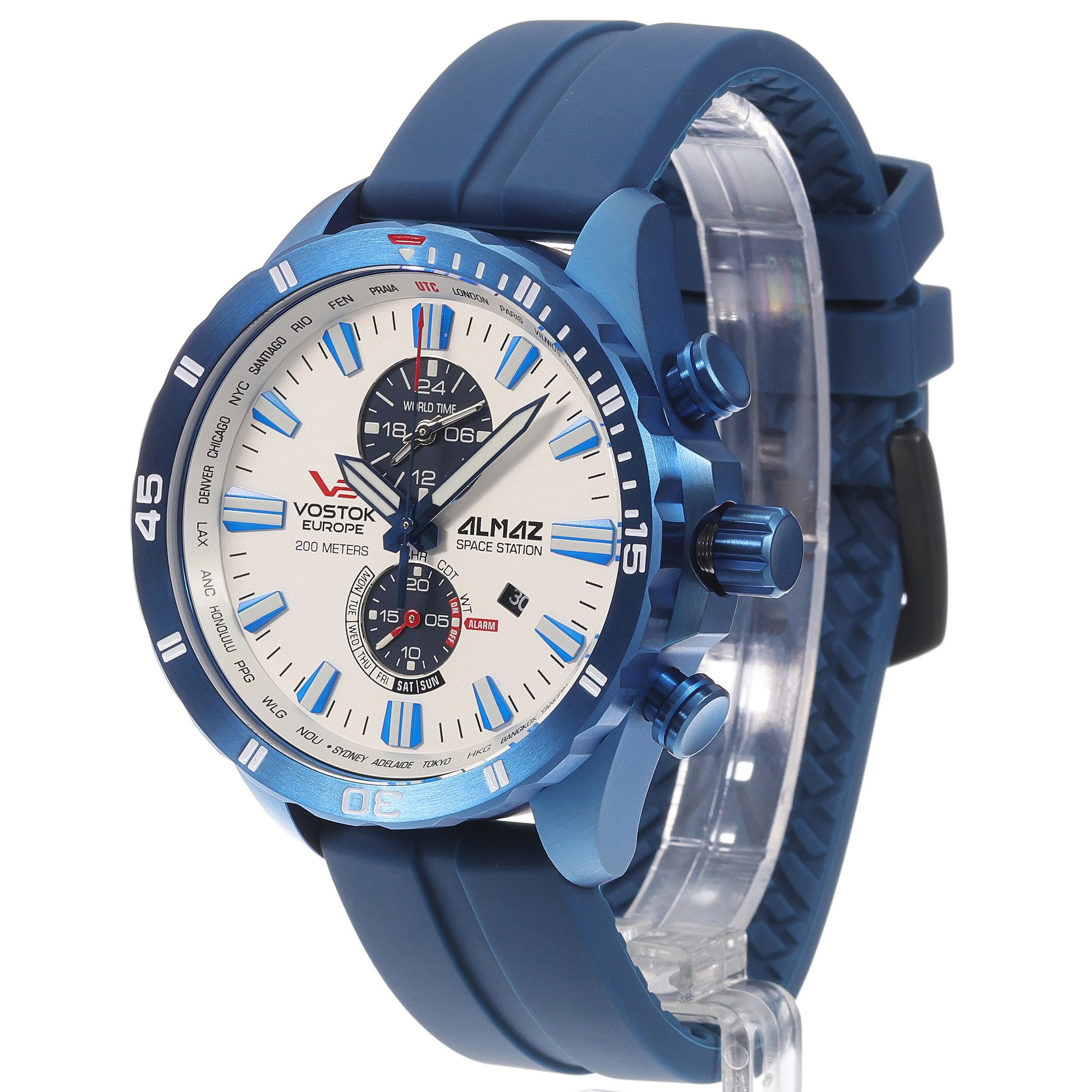 Vostok Europe YM8J-320D657Sv1 zegarek niebieski klasyczny Almaz pasek - miniatura 2