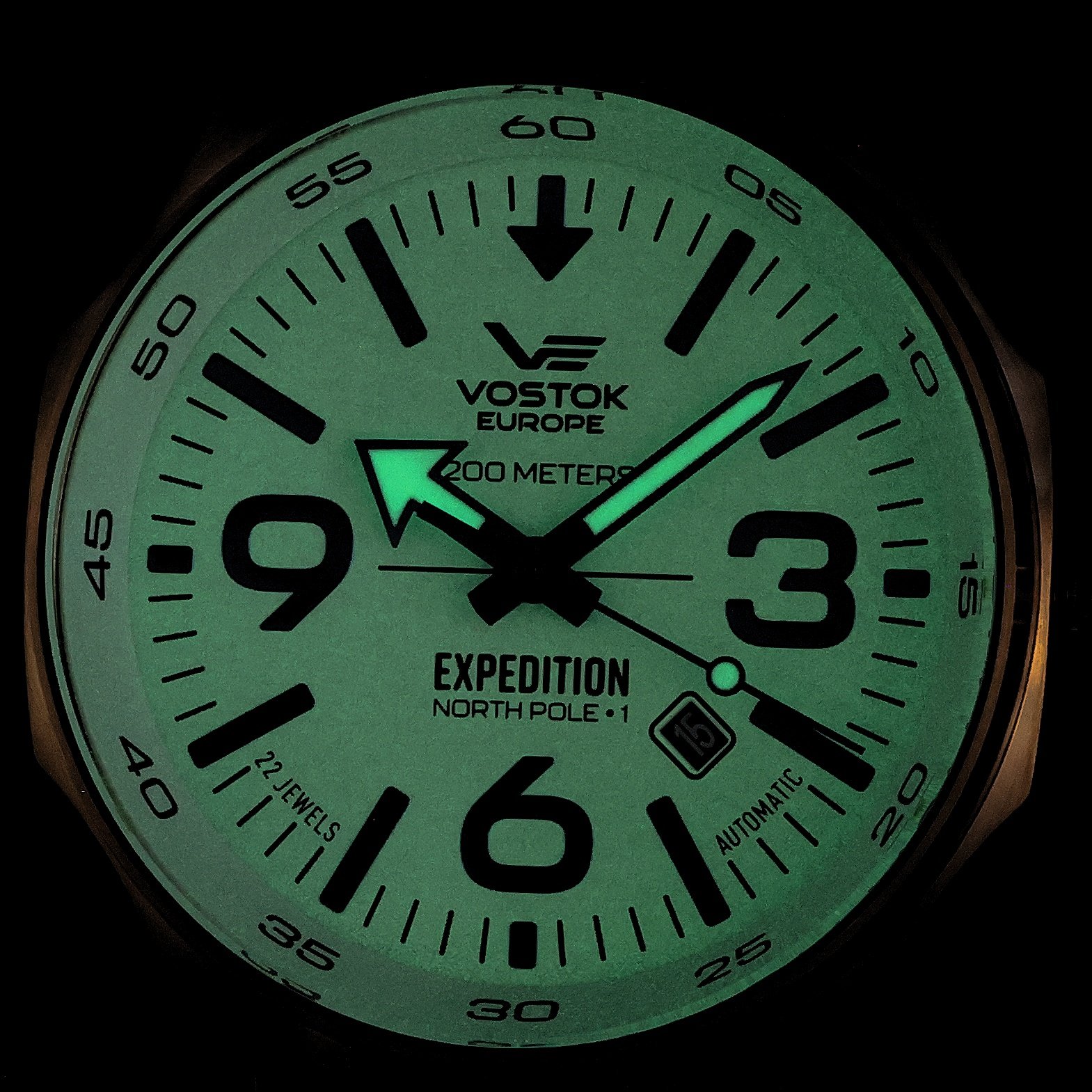Vostok Europe YN55-595B641 zegarek różowe złoto klasyczny Expedition pasek - miniatura 5