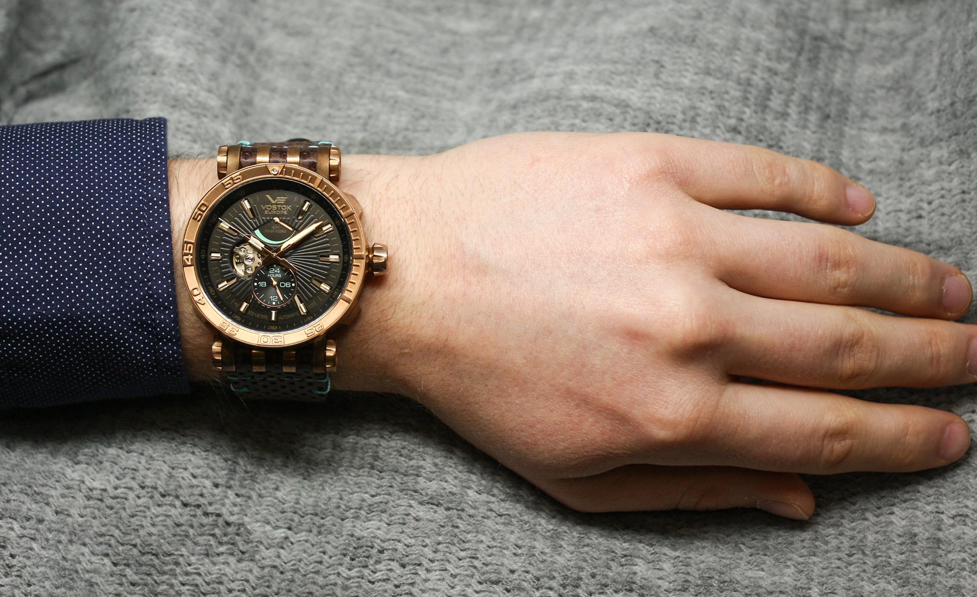 Vostok Europe YN84-575O540S Energia Rocket Bronze Automatic zegarek klasyczny Energia Rocket - miniatura 4