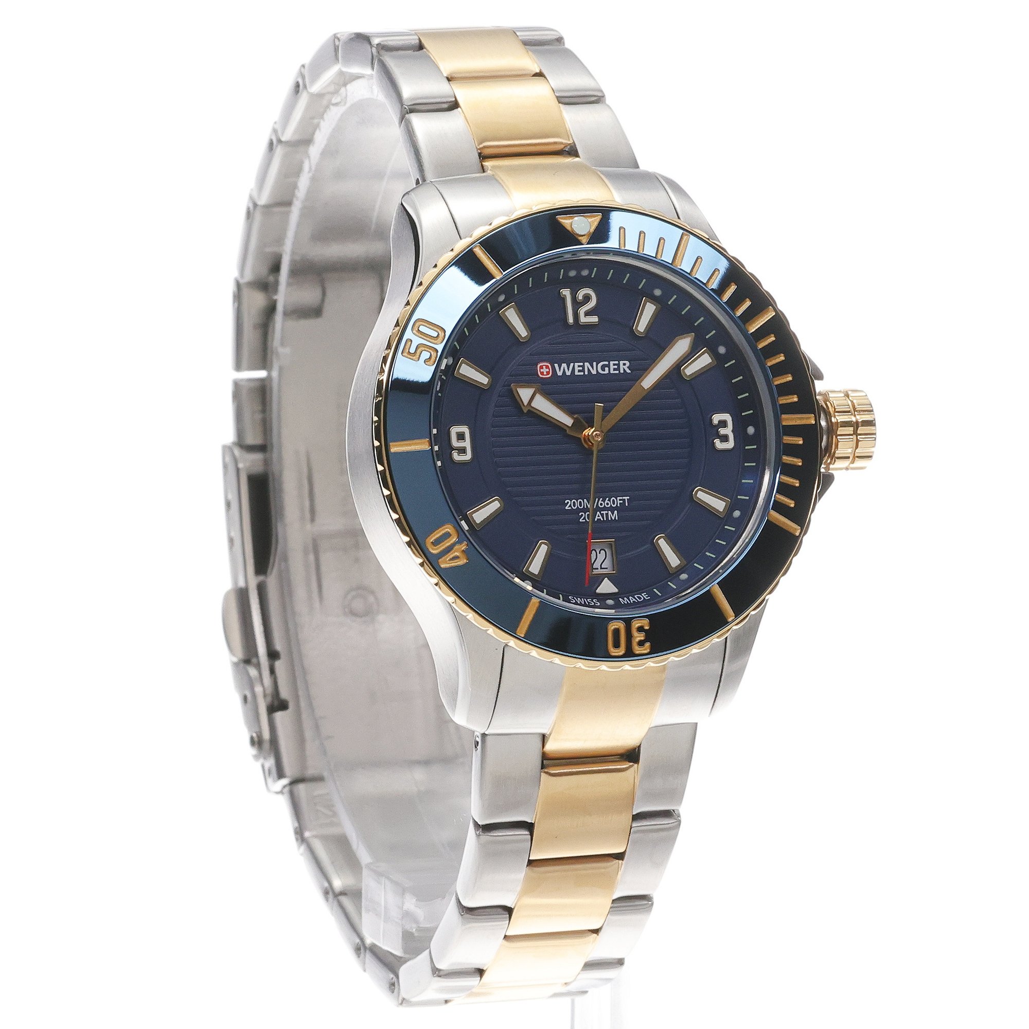 Wenger 010621114 zegarek srebrny klasyczny Seaforce bransoleta - miniatura 3