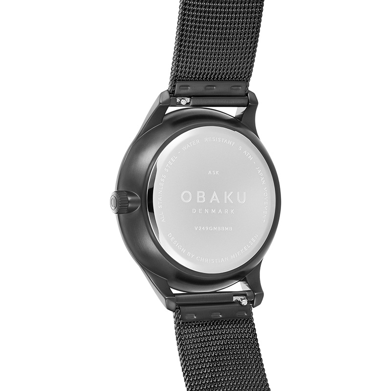 Obaku Denmark V249GMBBMB męski zegarek Slim bransoleta - miniatura 6