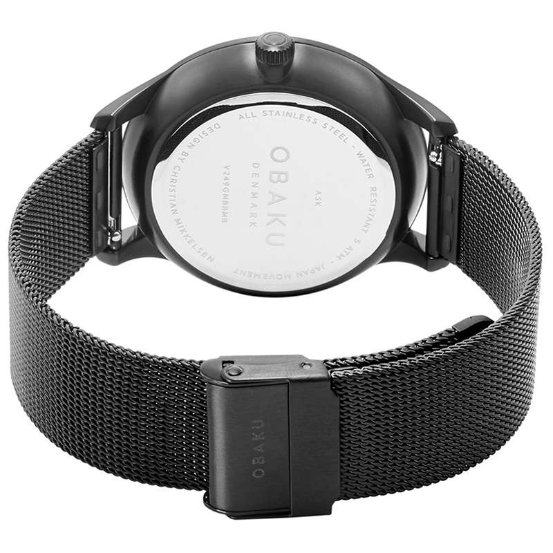 Obaku Denmark V249GMBBMB ASK - CHARCOAL zegarek klasyczny Slim - miniatura 7