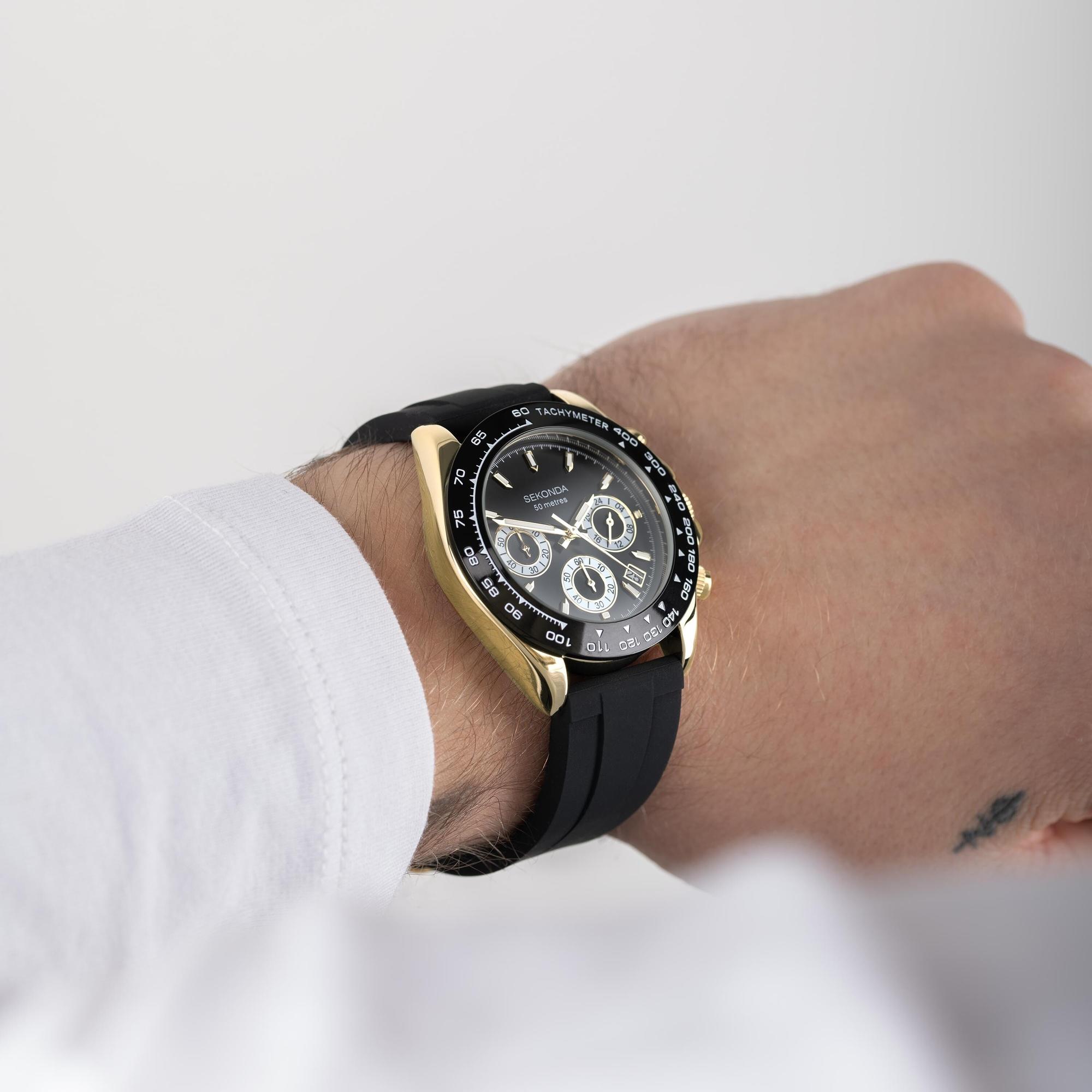 zegarek 30202 męski z tachometr Chronograph - miniatura 8