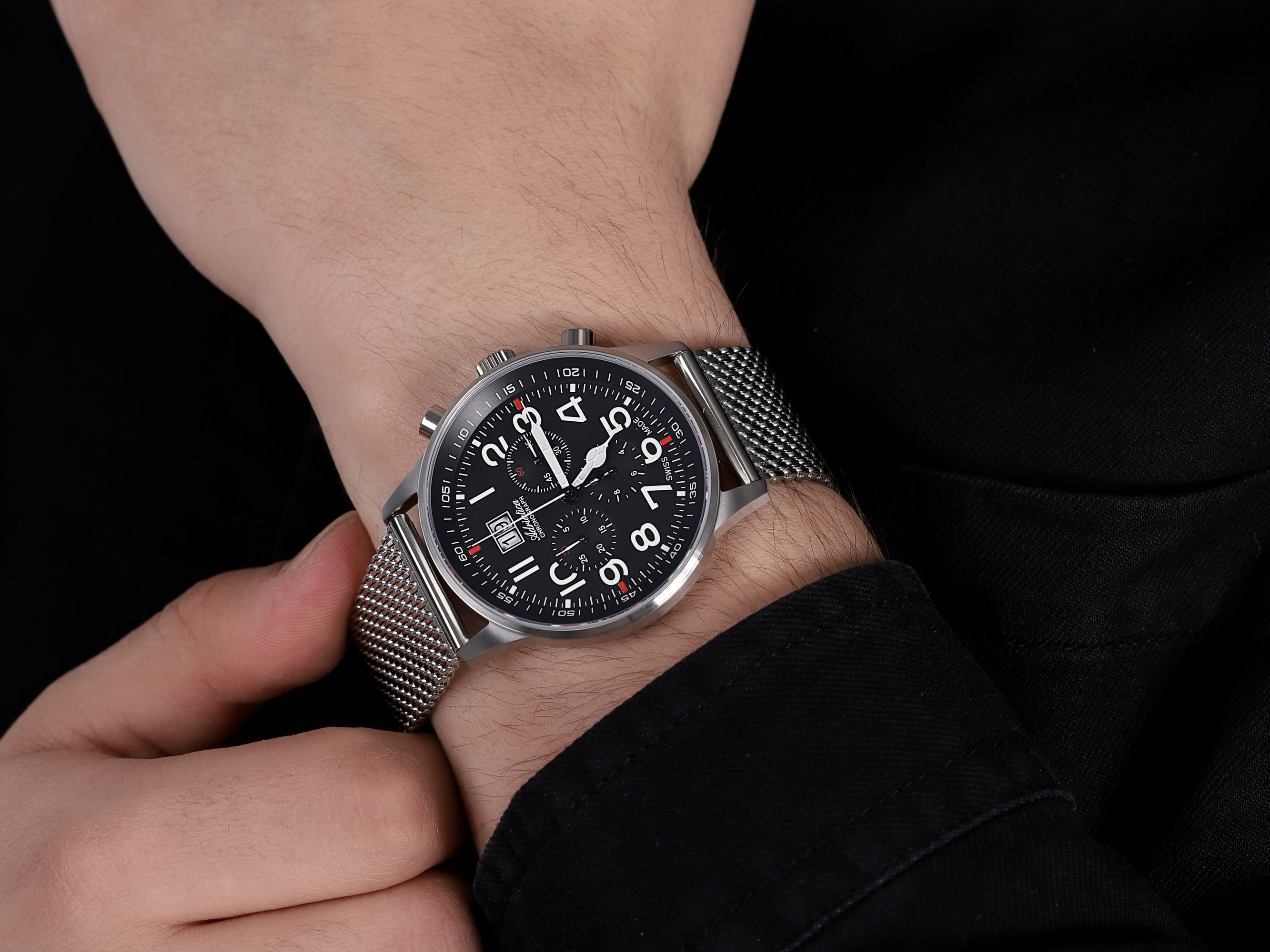 zegarek Adriatica A1076.5124CH męski z chronograf Bransoleta