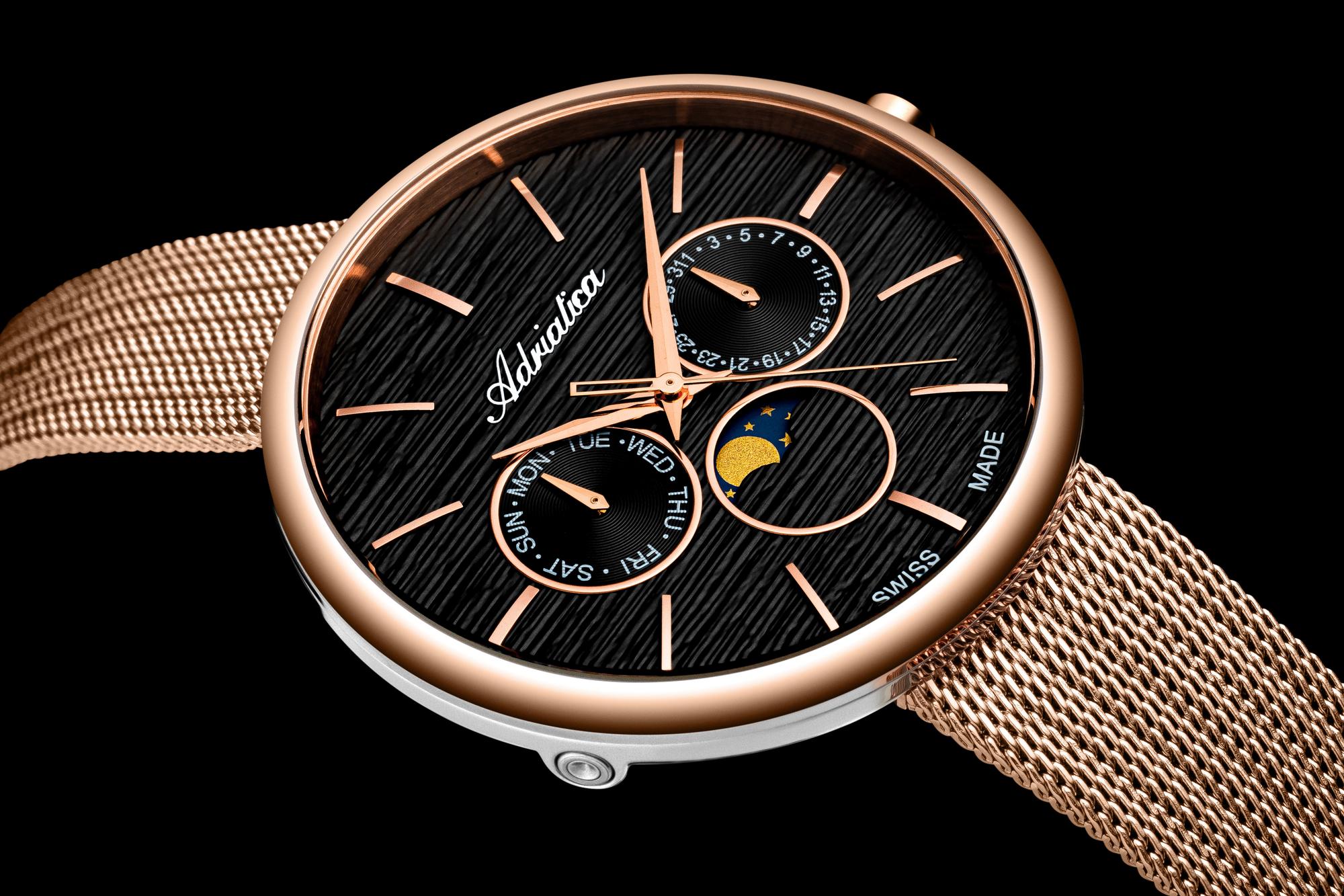 zegarek Adriatica A3732R116QF Moonphase Bransoleta mineralne