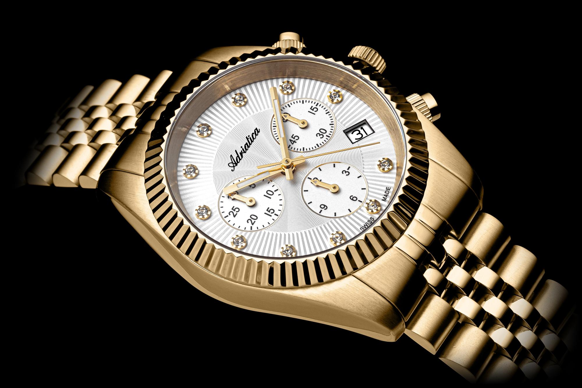 zegarek Adriatica A38091143CH kwarcowy damski Damskie Classic Chronograph - miniatura 9