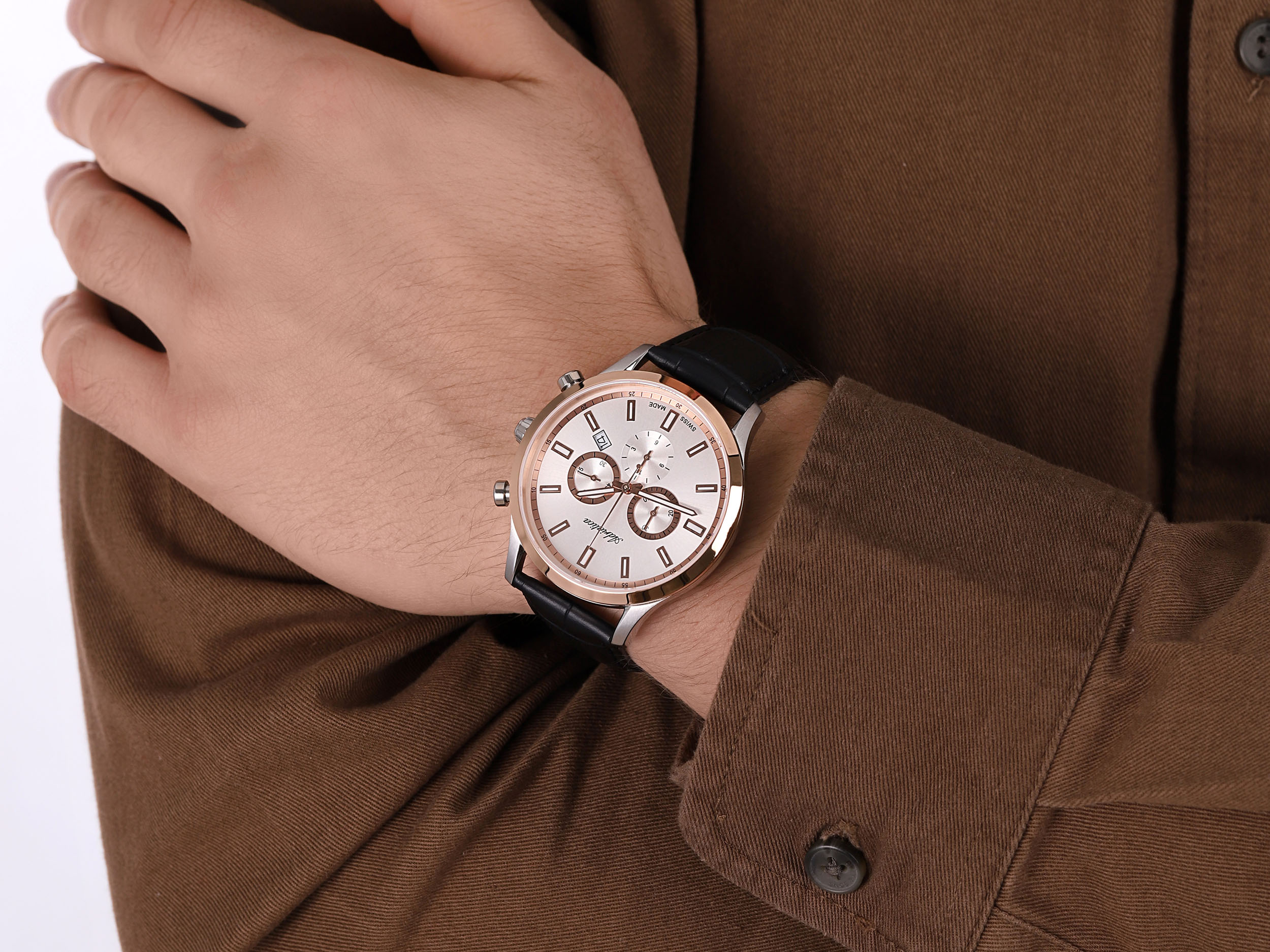 zegarek Adriatica A8150.R213CH męski z chronograf Pasek