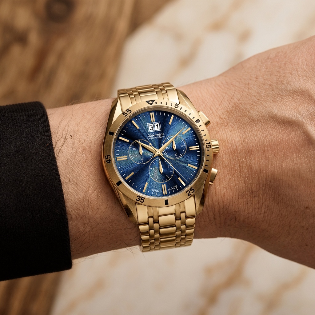 zegarek Adriatica A82021115CH Chronograph męski z chronograf Bransoleta - miniatura 3
