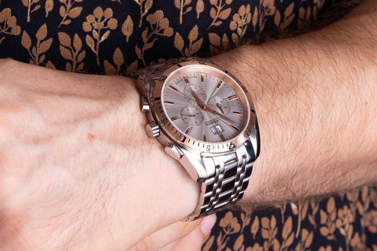 zegarek Adriatica A8202R117CH kwarcowy męski Bransoleta Chronograph - miniatura 3