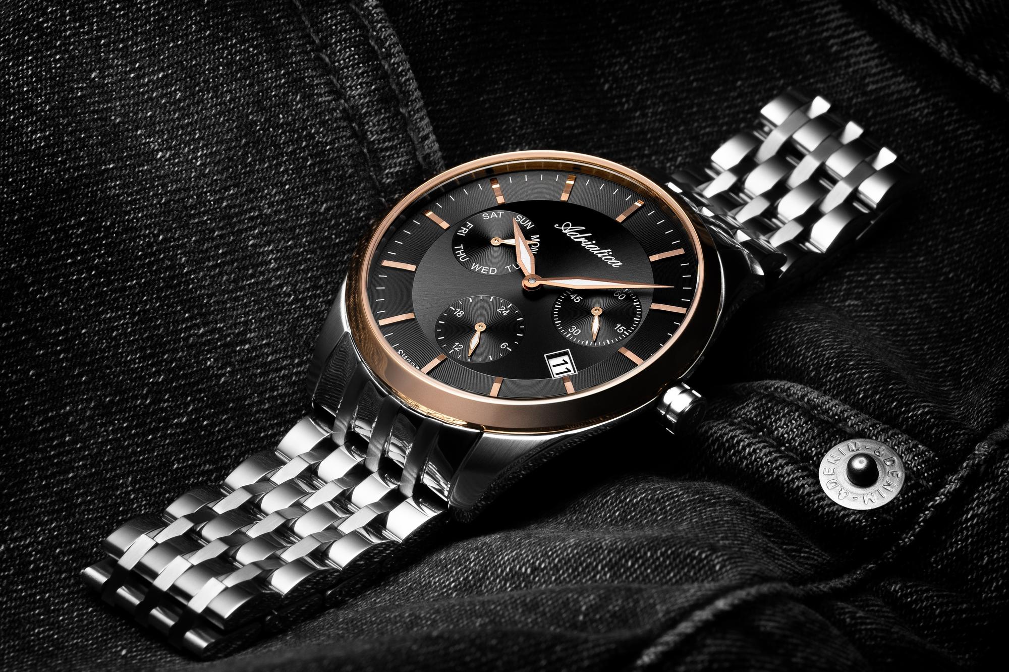 zegarek Adriatica A8309R116QF kwarcowy męski Bransoleta Multifunction