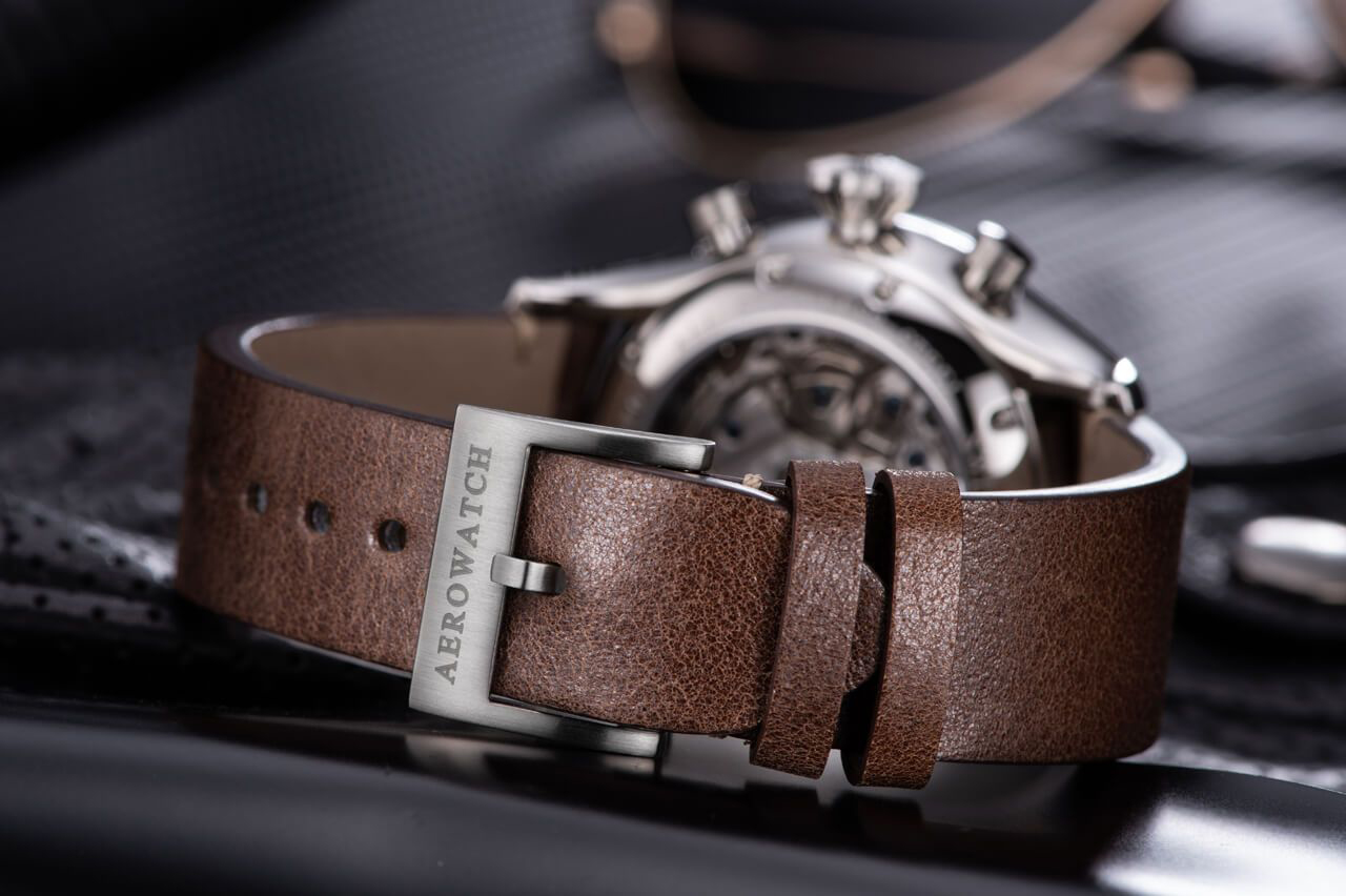 zegarek Aerowatch 61989-AA05 automatyczny męski Les Grandes Classiques LES GRANDES CLASSIQUES PILOTE - miniatura 5