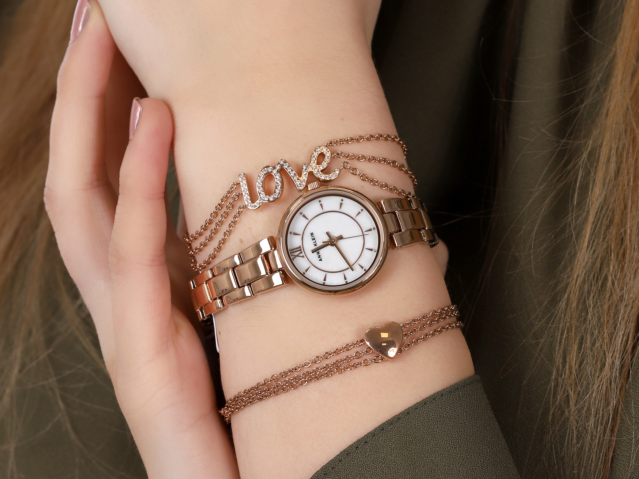zegarek Anne Klein AK-3598RGST kwarcowy damski Bransoleta - miniatura 2