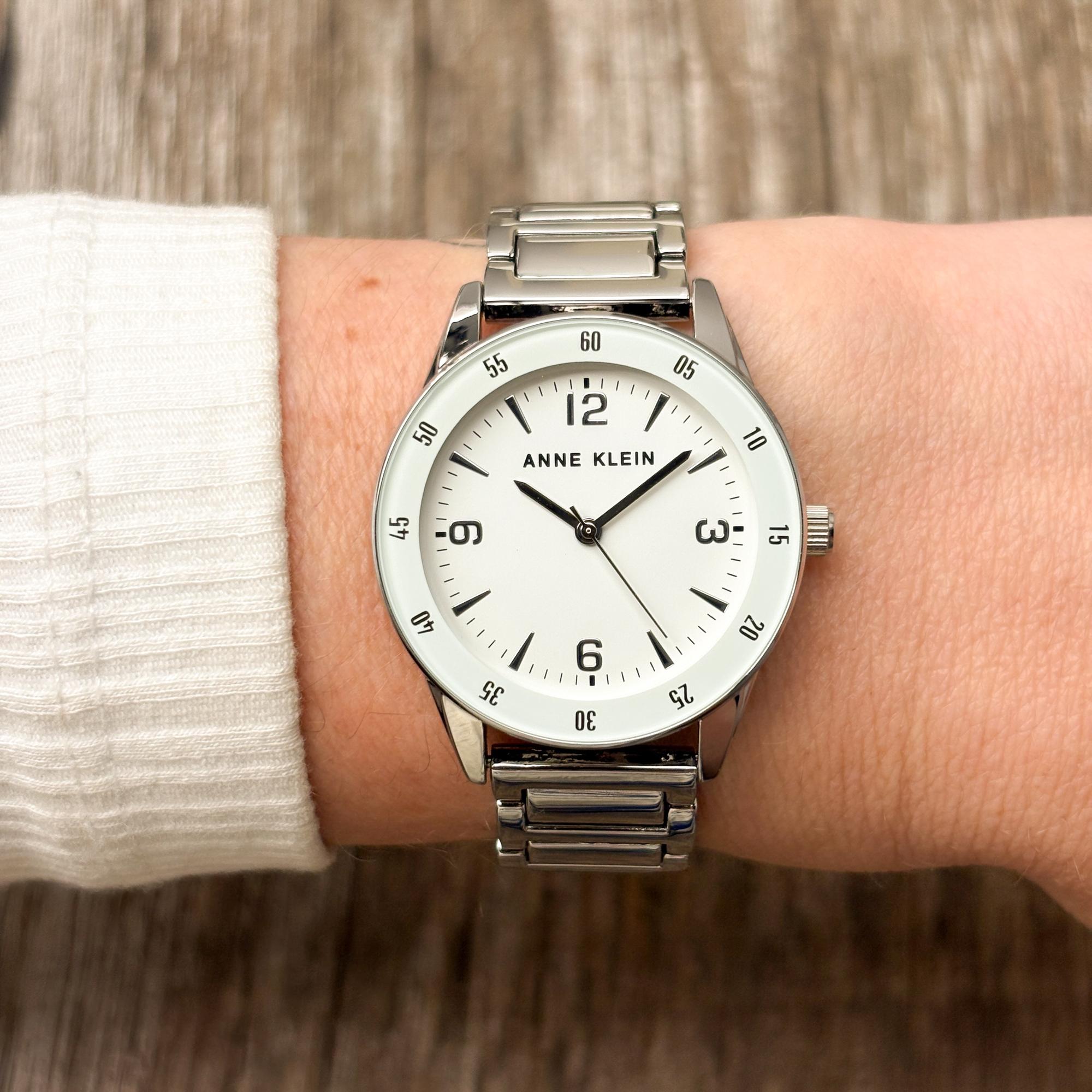 zegarek Anne Klein AK-3603WTSV srebrny Bransoleta - miniatura 8