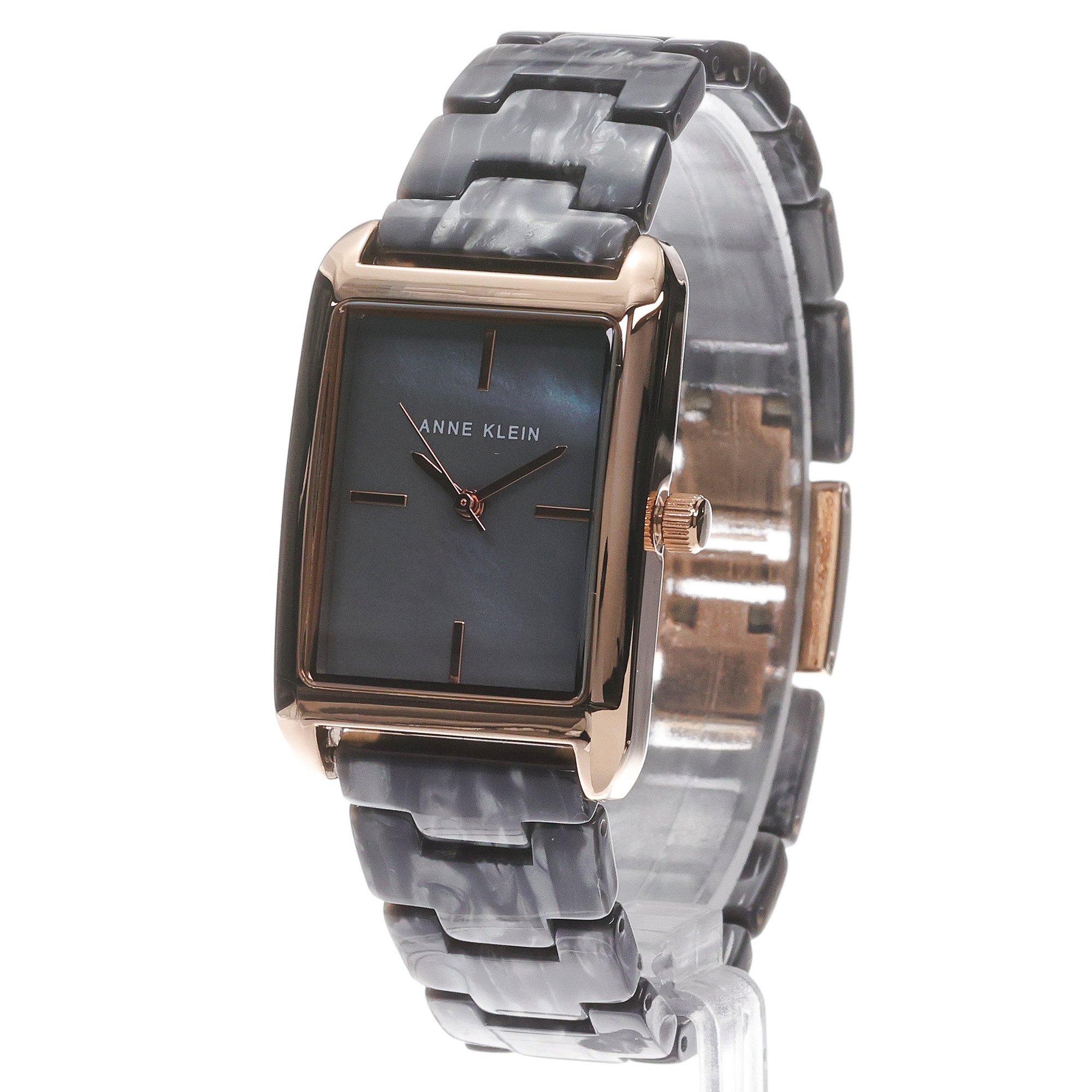 zegarek Anne Klein AK-5290RGDG kwarcowy damski Anne Klein Delicate Rectangular Acetate Link Bracelet Watch