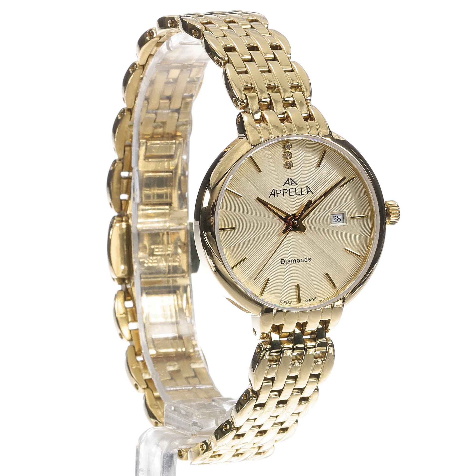 zegarek Appella L320001111DQ złoty Diamonds - miniatura 3