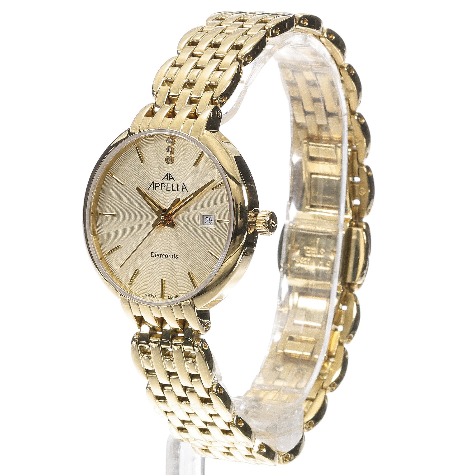 zegarek Appella L320001111DQ złoty Diamonds - miniatura 2