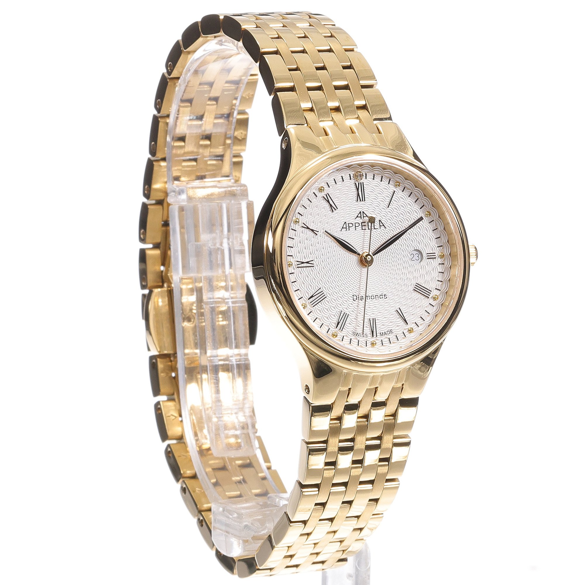 zegarek Appella L320021133DQ złoty Diamonds - miniatura 3