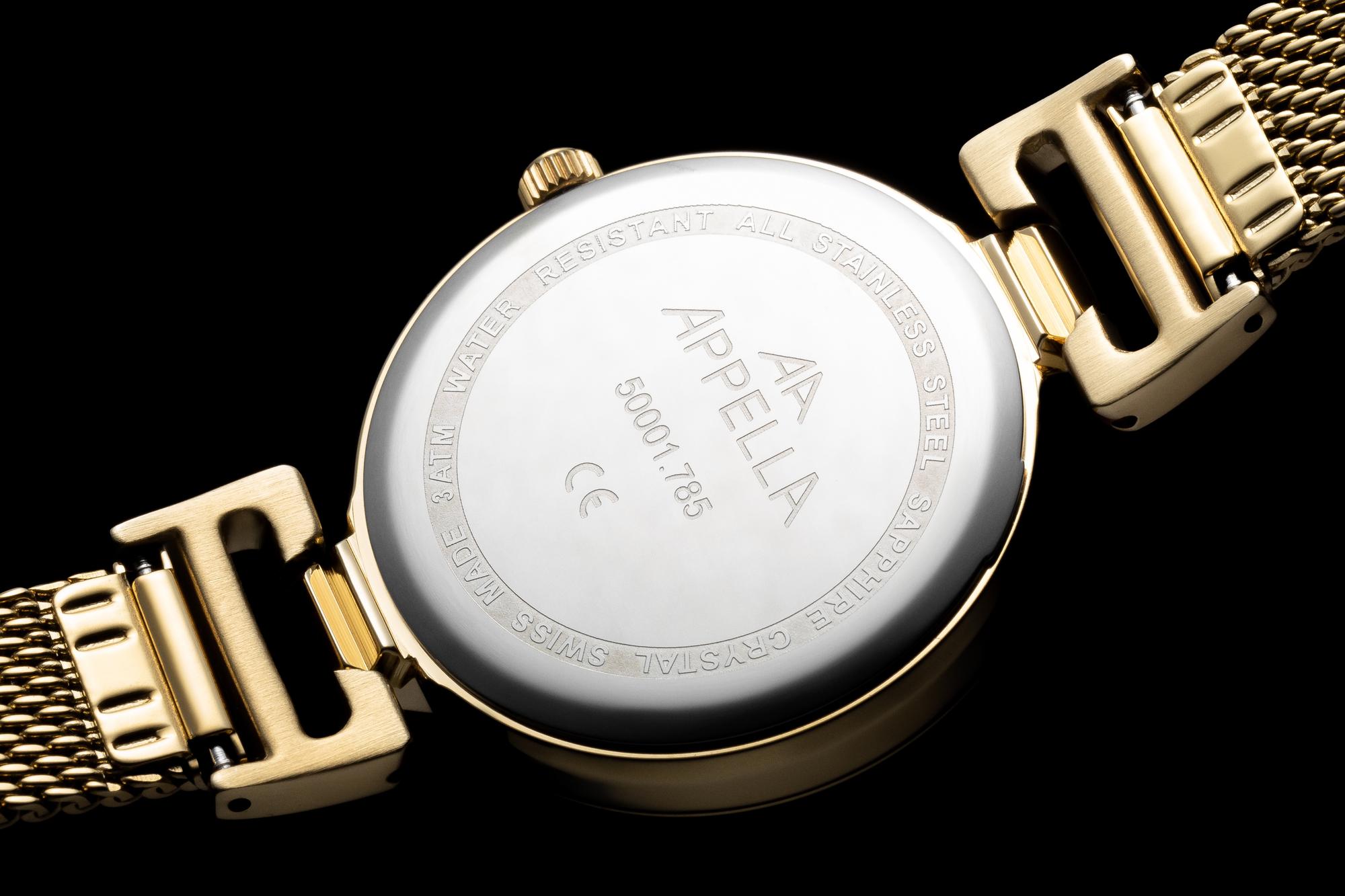 zegarek Appella L500011187DQ złoty Diamonds - miniatura 7