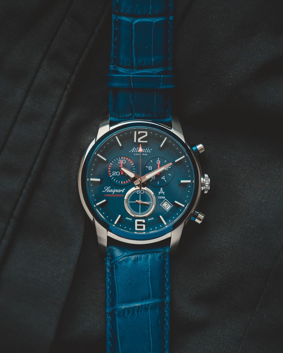 zegarek Atlantic 874614755 męski z chronograf Seasport - miniatura 2