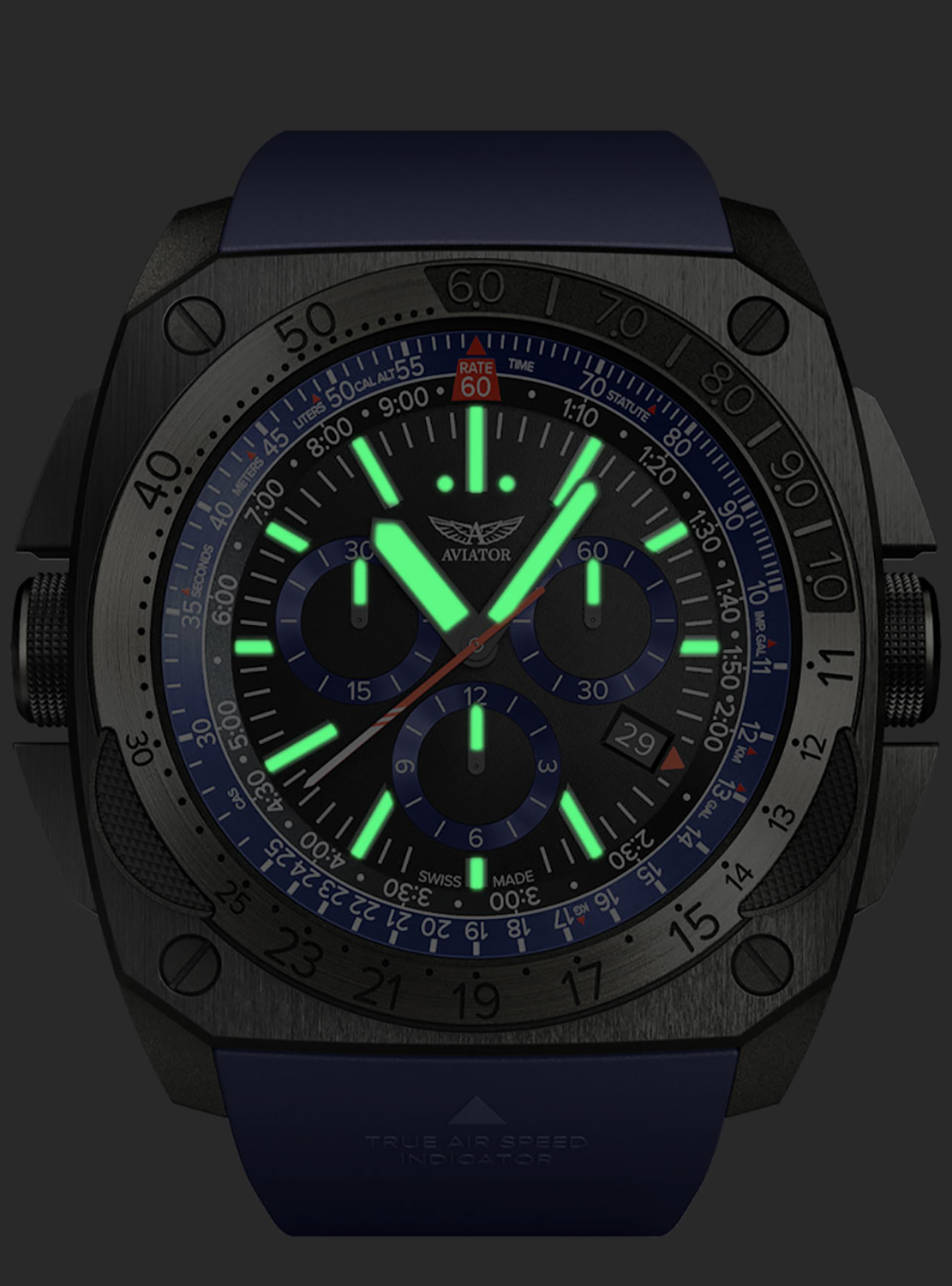 zegarek Aviator M.2.30.5.213.6 kwarcowy męski Mig Collection MIG-29 SMT Chrono - miniatura 6