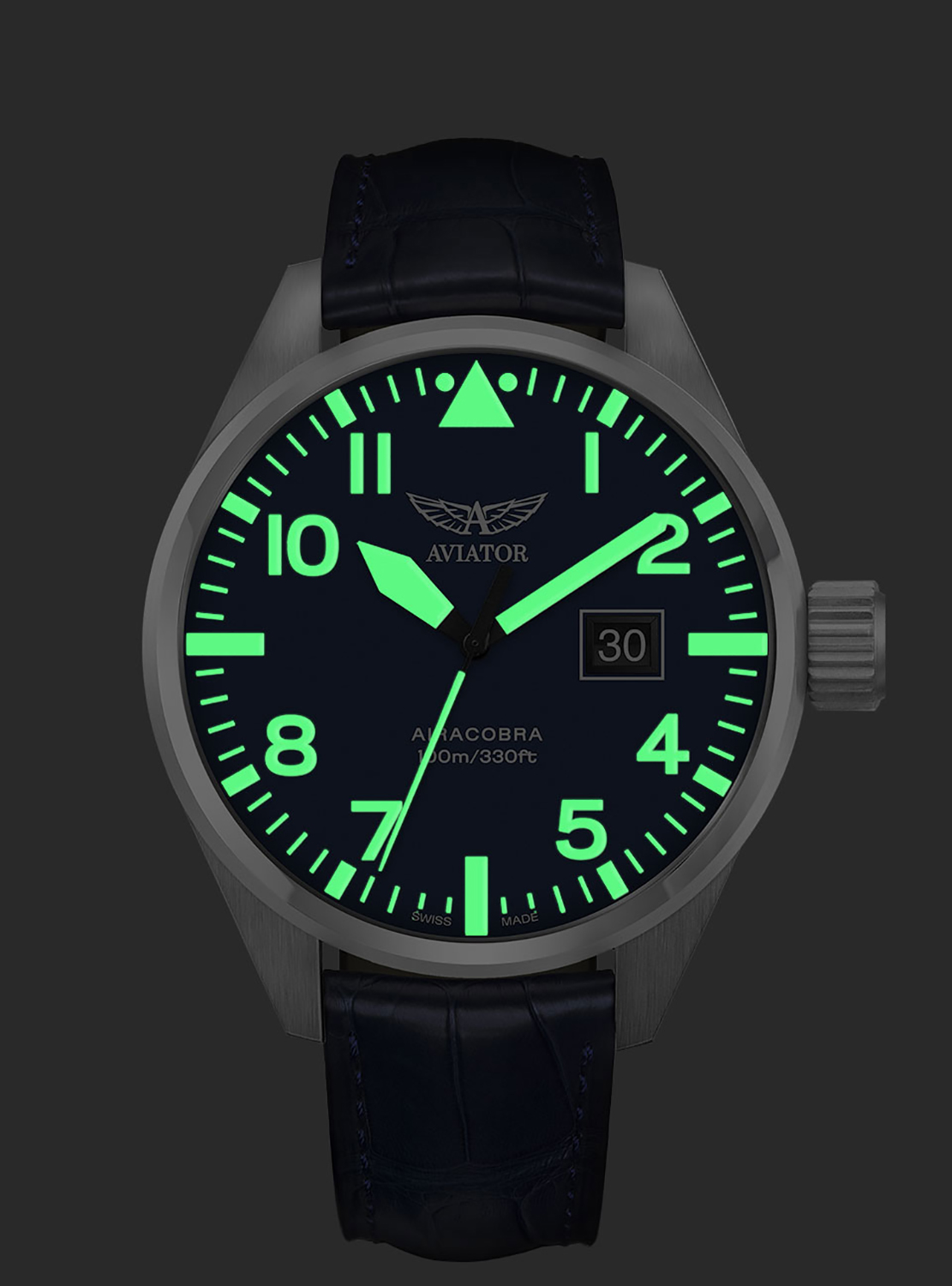 zegarek Aviator V.1.22.0.149.4 srebrny Airacobra - miniatura 3
