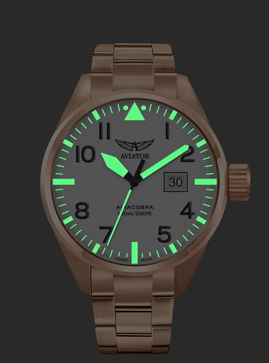 zegarek Aviator V.1.22.2.152.5 różowe złoto Airacobra - miniatura 4