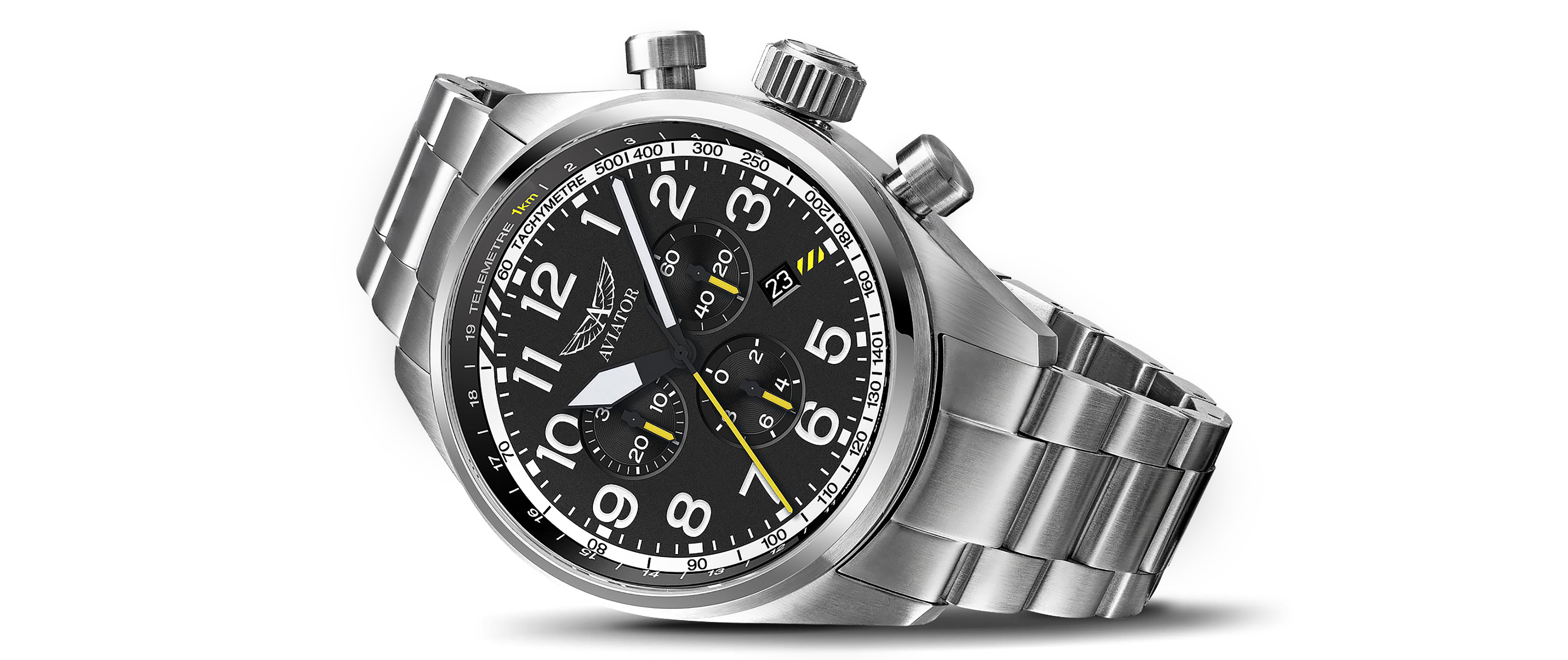 zegarek Aviator V.2.25.0.169.5 AIRACOBRA P45 CHRONO męski z tachometr Airacobra - miniatura 2