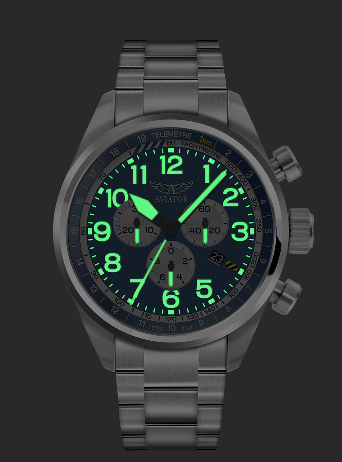 zegarek Aviator V.2.25.0.170.5 kwarcowy męski Airacobra AIRACOBRA P45 CHRONO - miniatura 4