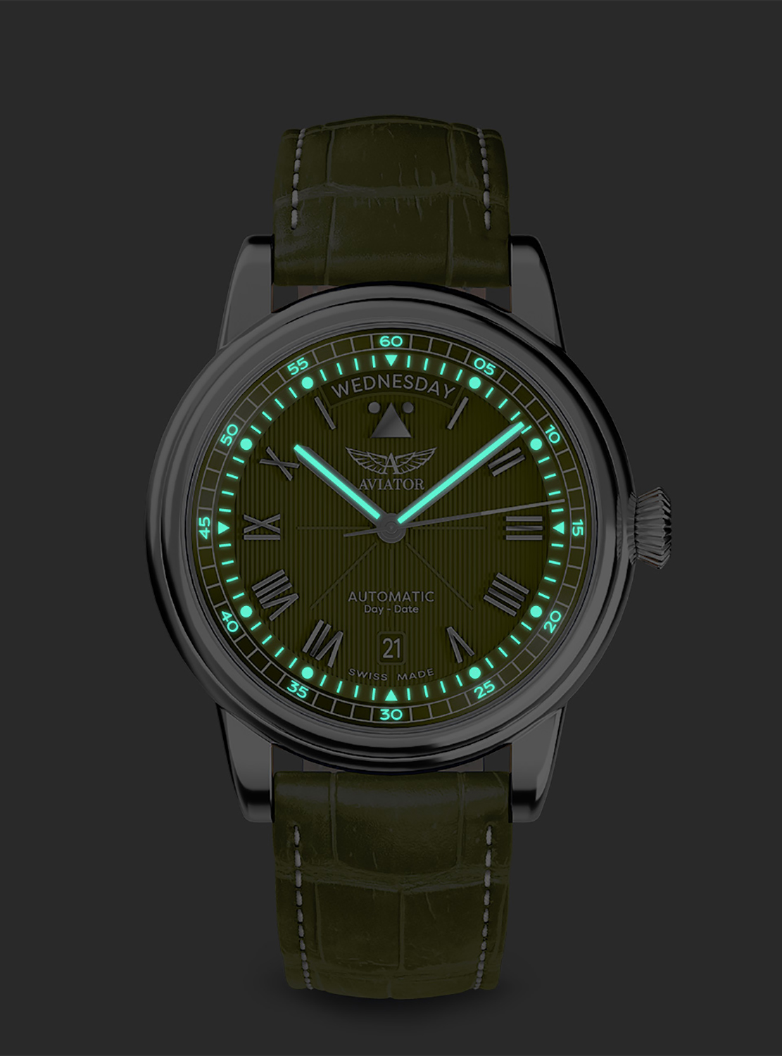 zegarek Aviator V.3.35.0.278.4 automatyczny męski Douglas Douglas DAY-DATE 41 Automatic LIMITED EDITION - miniatura 7