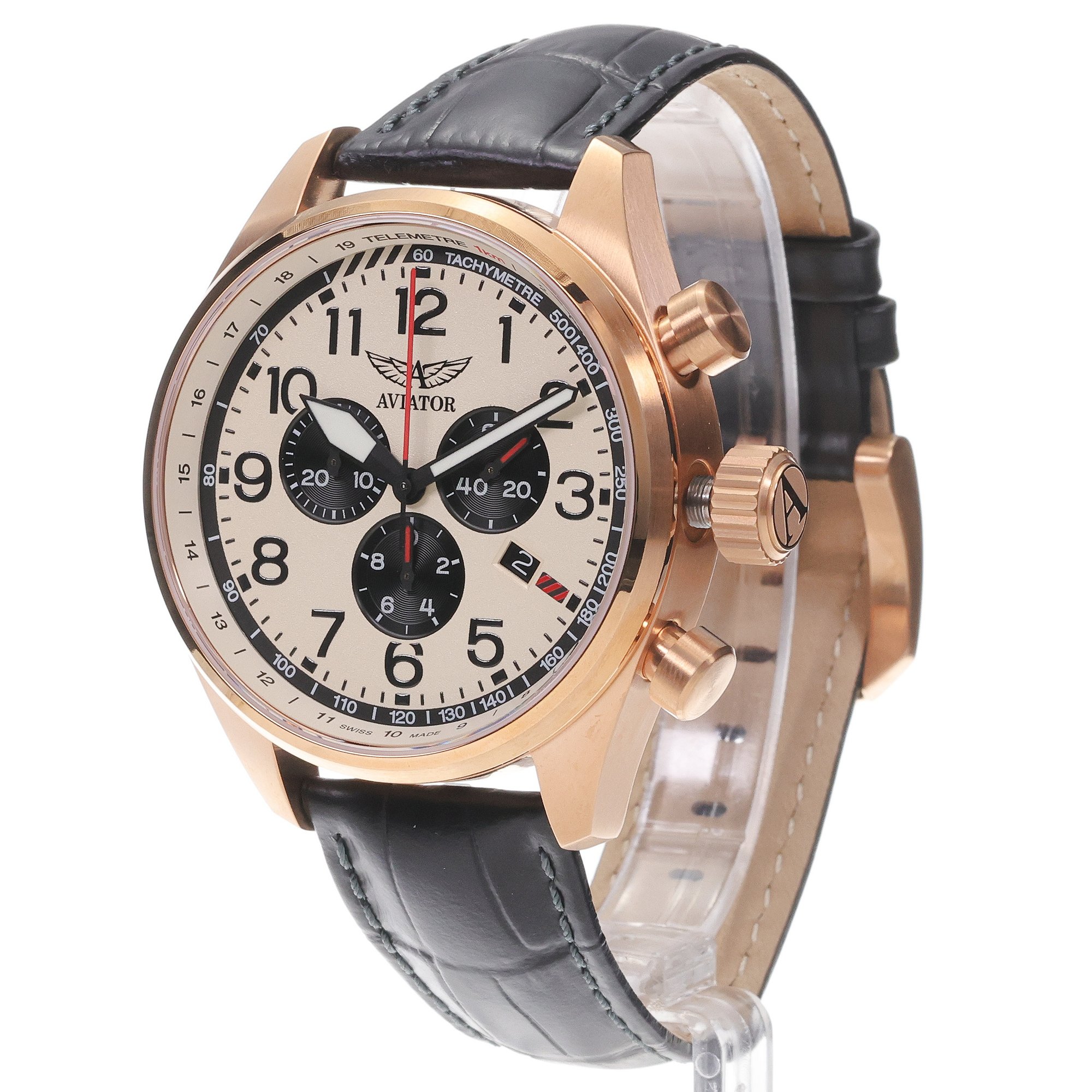 zegarek Aviator V22521734 AIRACOBRA P45 CHRONO Airacobra szafirowe - miniatura 2