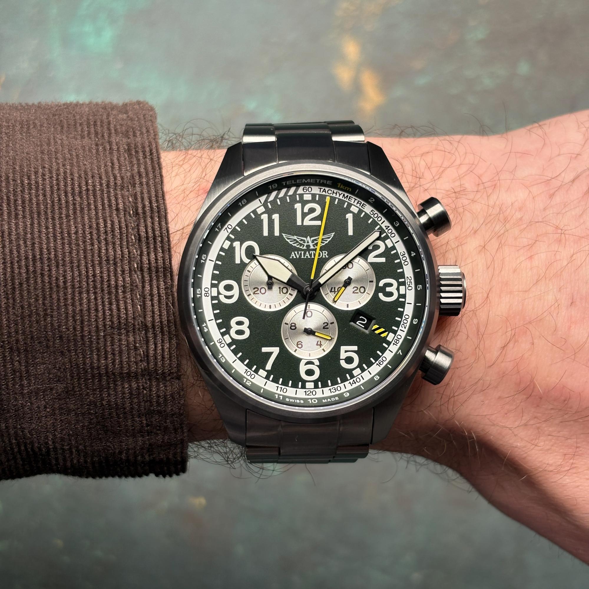 zegarek Aviator V22571715 kwarcowy męski Airacobra AIRACOBRA P45 CHRONO - miniatura 6