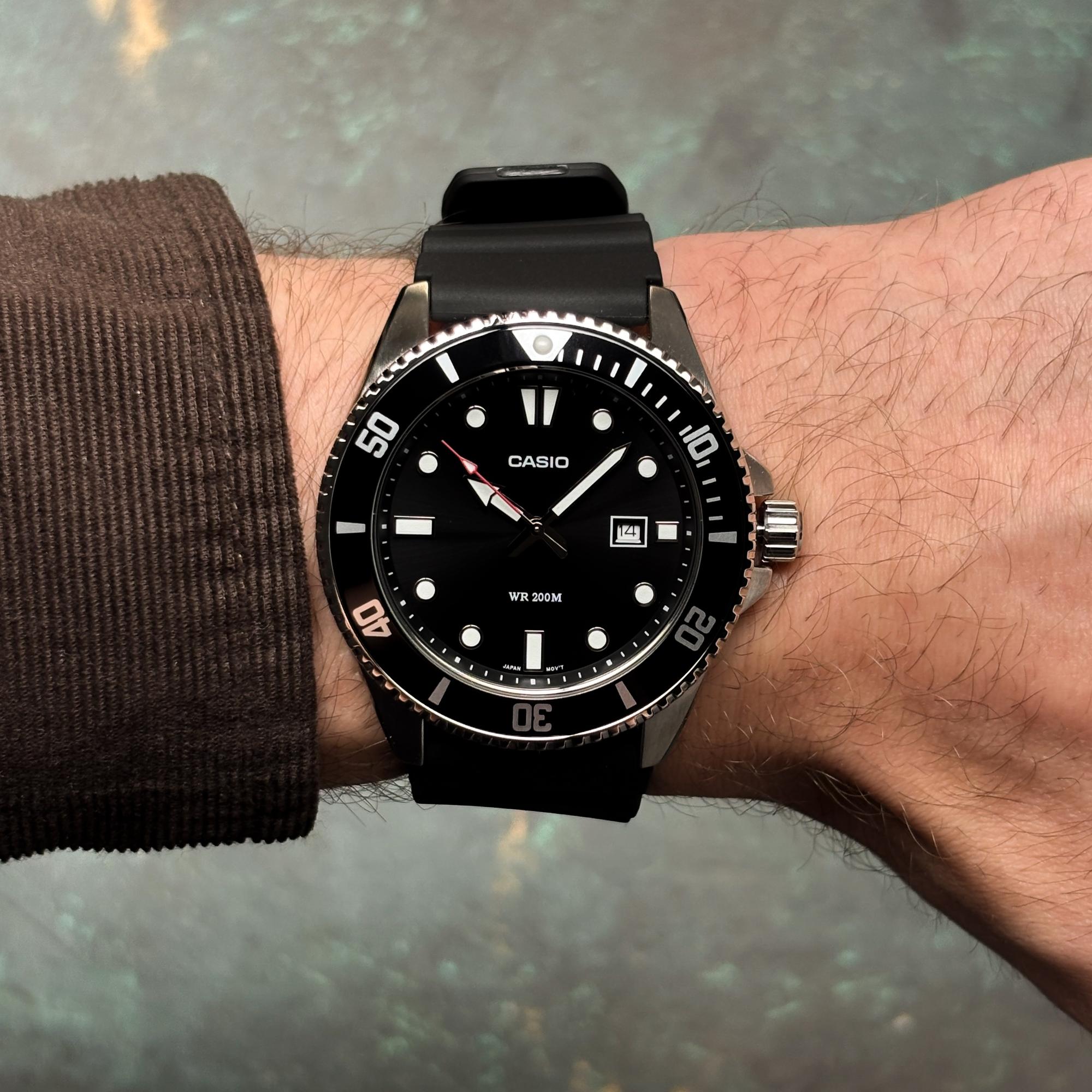 zegarek Casio MDV-107-1A1VEF kwarcowy męski Klasyczne Duro Diver - miniatura 5
