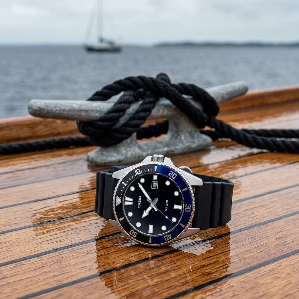 zegarek Casio MDV-107-1A2VEF kwarcowy męski Klasyczne Duro Batman Diver - miniatura 6