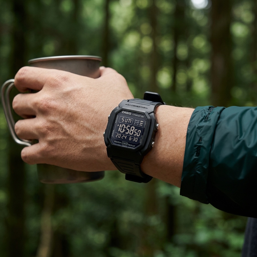 zegarek Casio W-800H-1BVES czarny Sportowe - miniatura 7