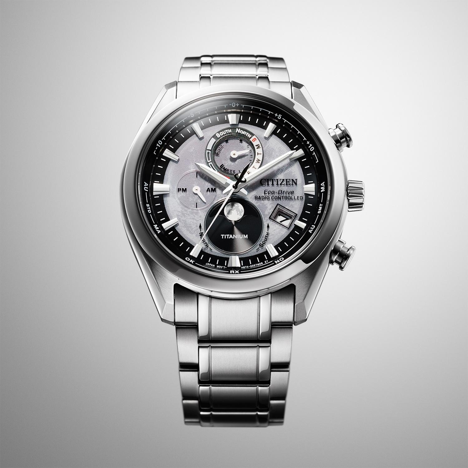 zegarek Citizen BY1010-81H szary Radio Controlled - miniatura 7