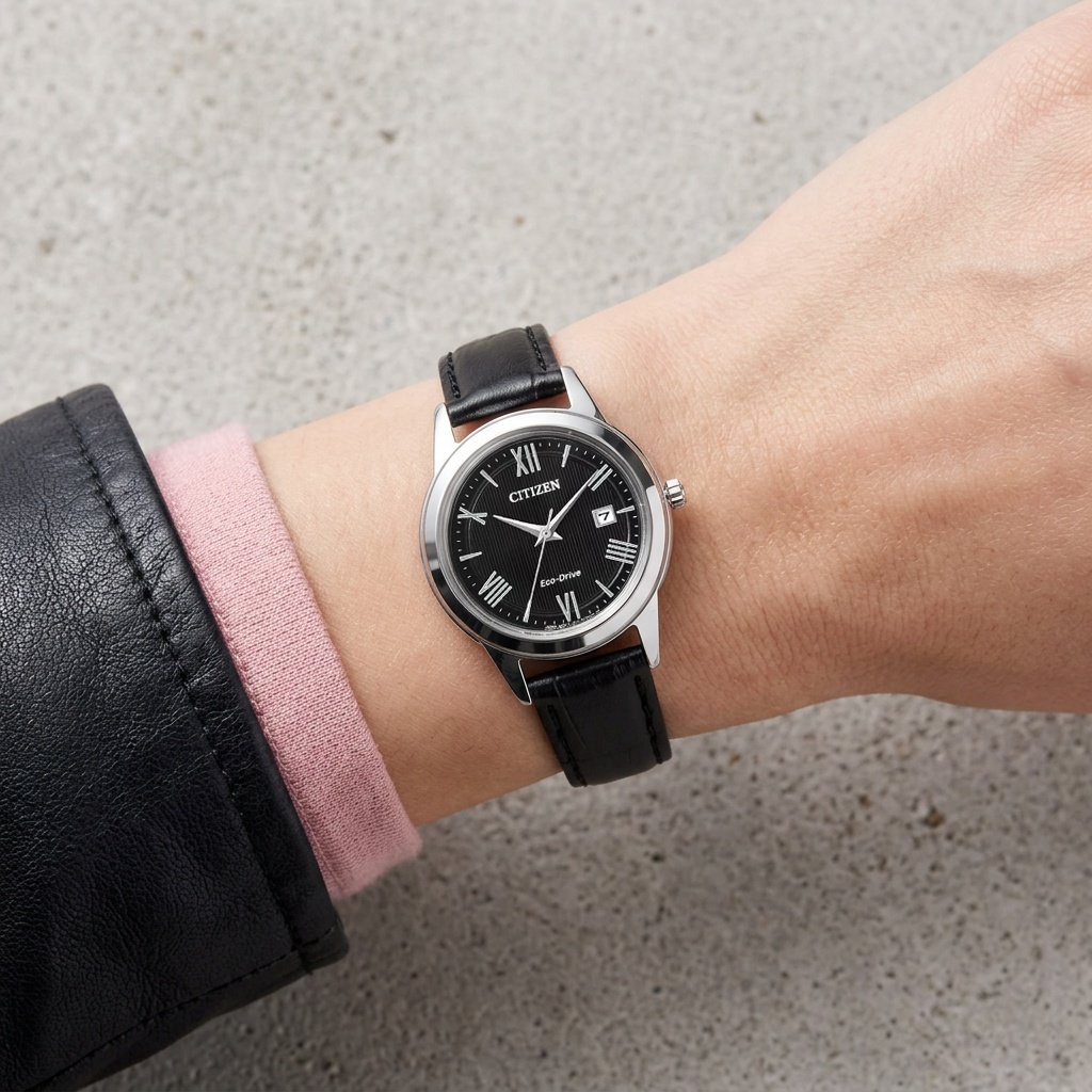 zegarek Citizen FE1081-08E srebrny Leather - miniatura 7
