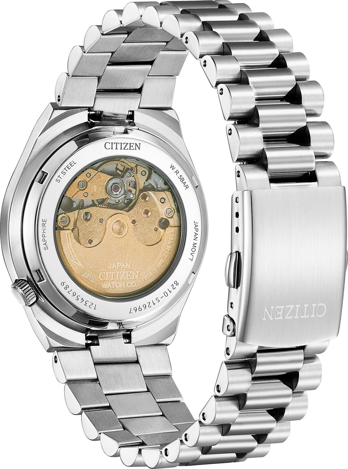 zegarek Citizen NJ0150-81X automatyczny męski Automat Tsuyosa Green Automatic Classic Sapphire - miniatura 4