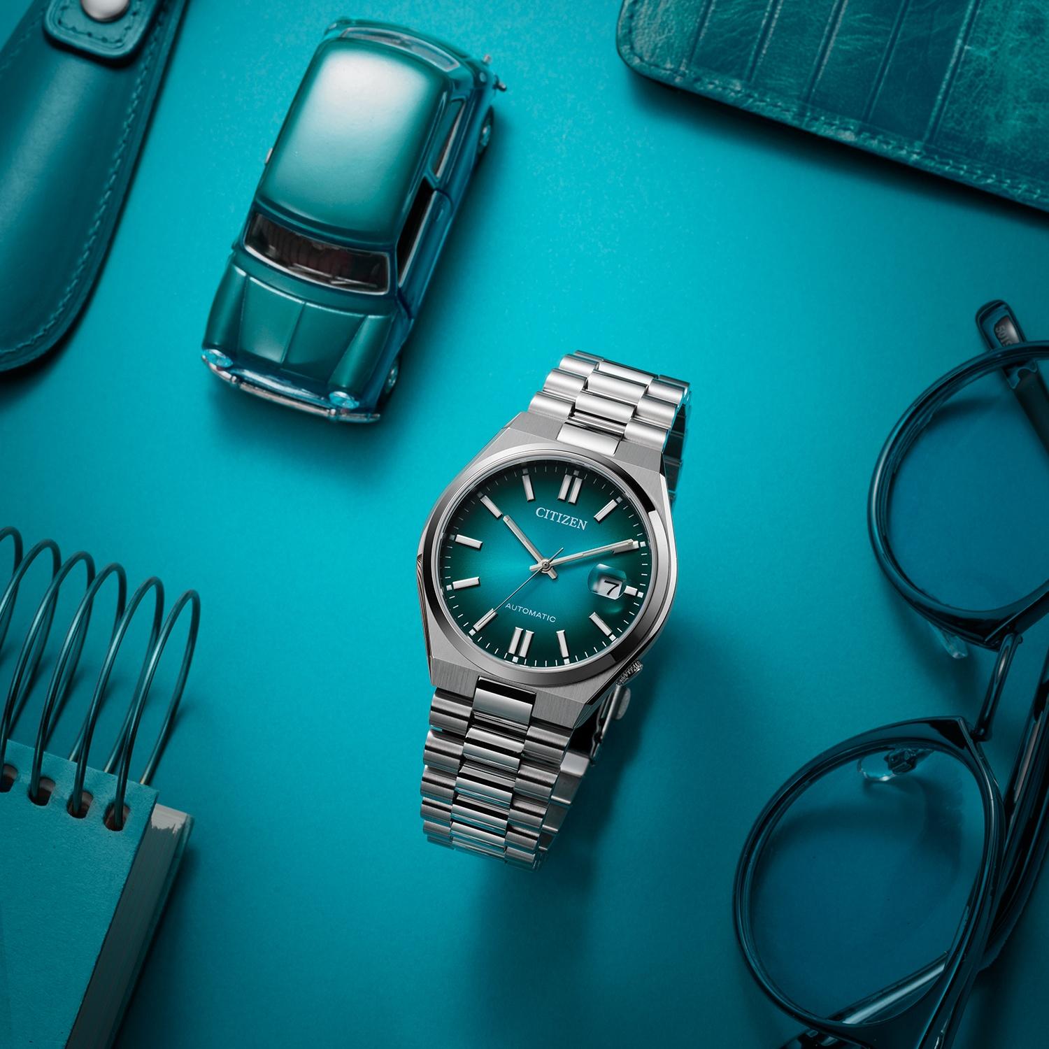 zegarek Citizen NJ0151-88X automatyczny męski Automat Tsuyosa Blue Gradient Automatic Classic Sapphire - miniatura 6