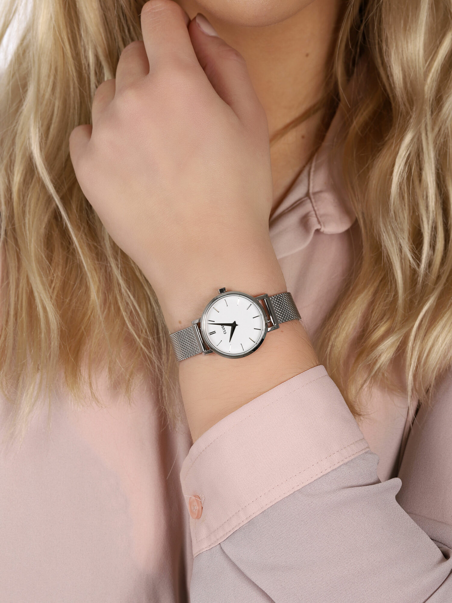 Petite Mesh White/Silver Cluse CW0101211007 - hover