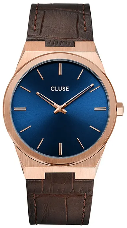 Cluse CW0101503002 Vigoureux Rose Gold Dark Brown Croco - zdjęcie 1