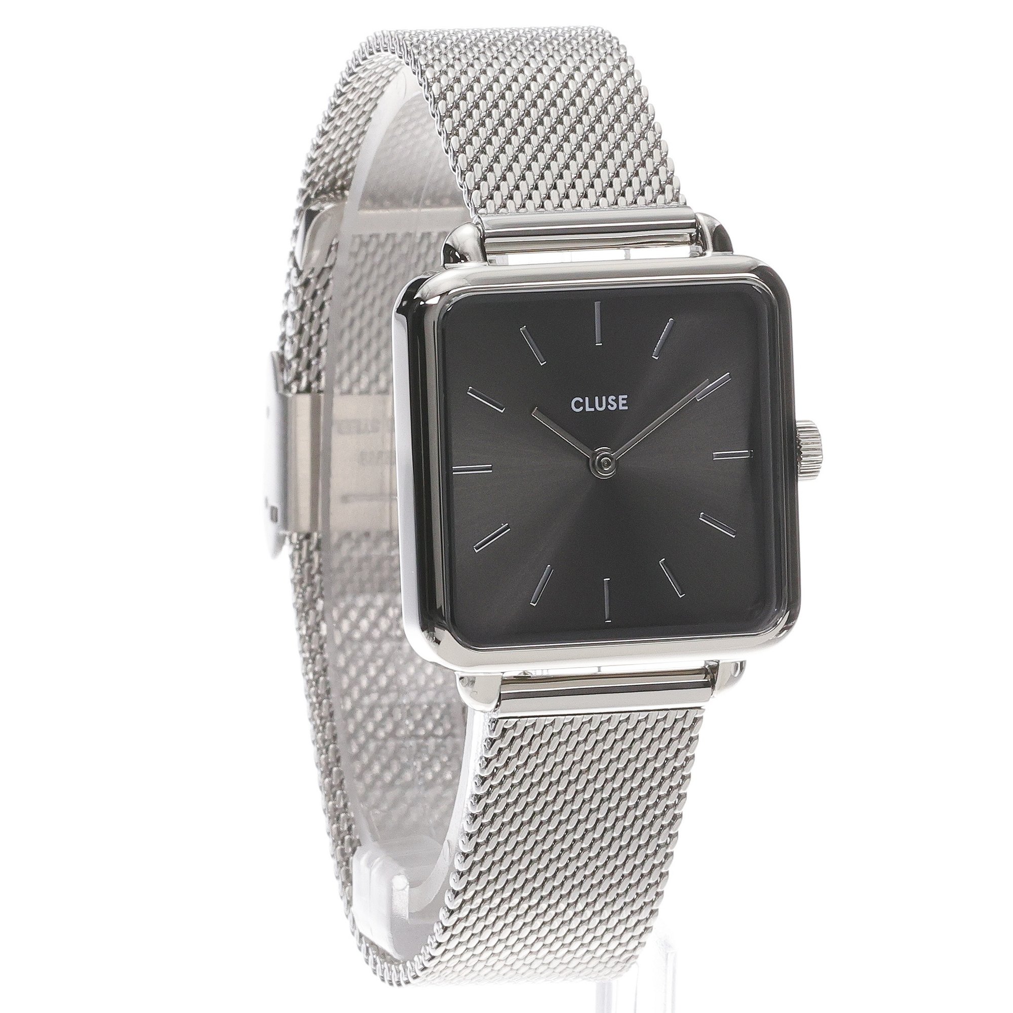 zegarek Cluse CW10307 kwarcowy damski La Tetragone Mesh Dark Grey Silver Colour - miniatura 3
