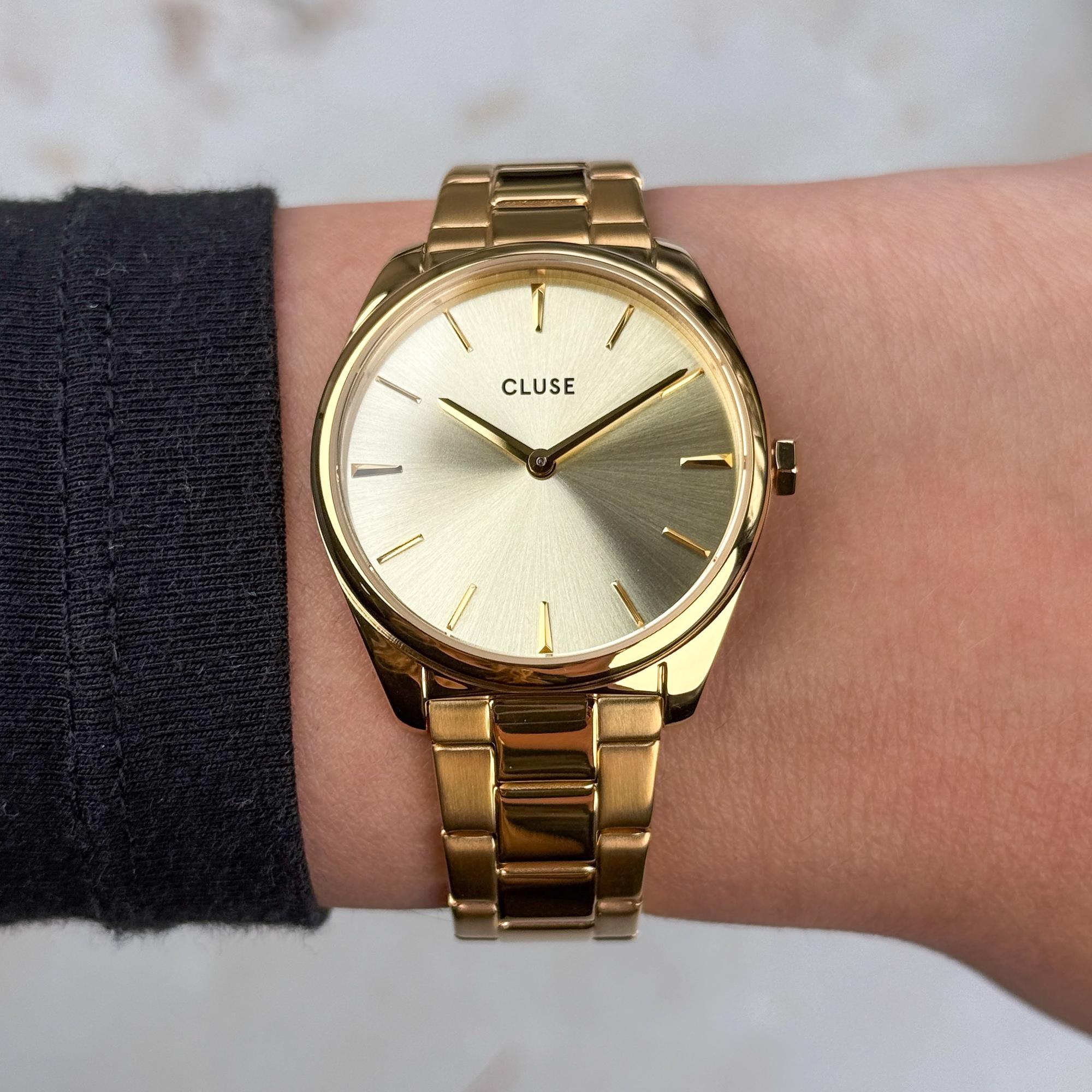 zegarek Cluse CW11212 kwarcowy damski Feroce Petite Steel-Full Gold - miniatura 6