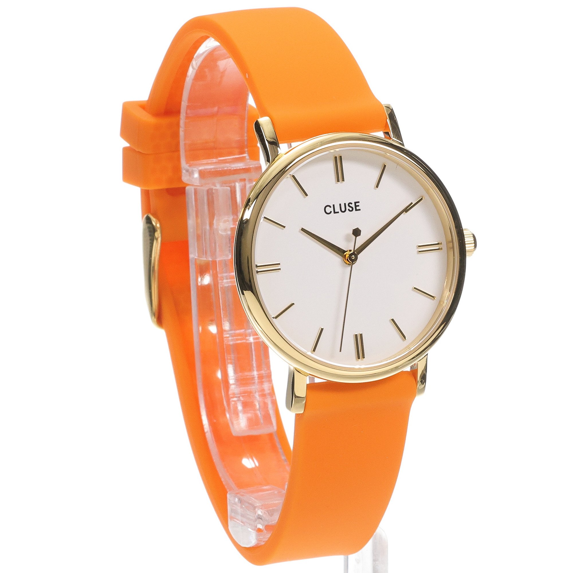 zegarek Cluse CW11402 kwarcowy damski Pavane Pavane Petite Silicone Orange-Gold - miniatura 3