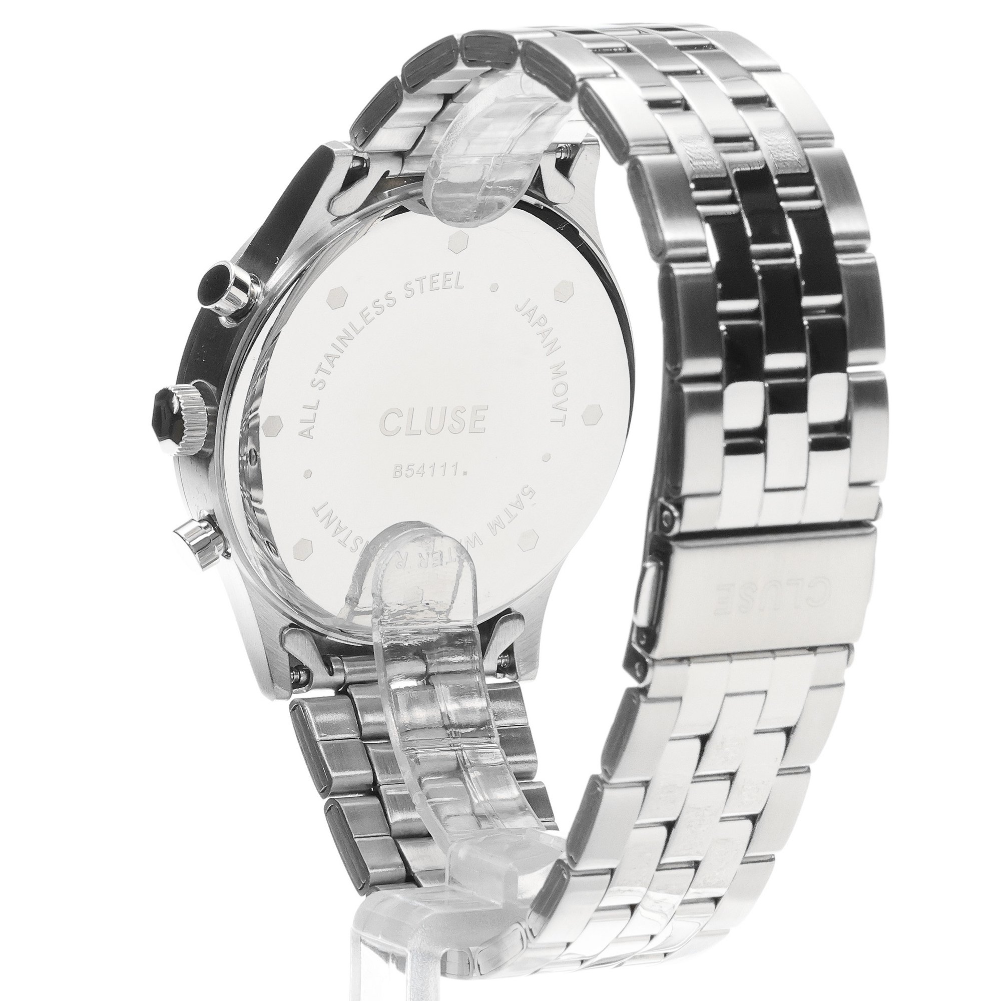 zegarek Cluse CW21003 kwarcowy męski Vigoureux Antheor chrono Watch Steel blue Silver Colour - miniatura 4