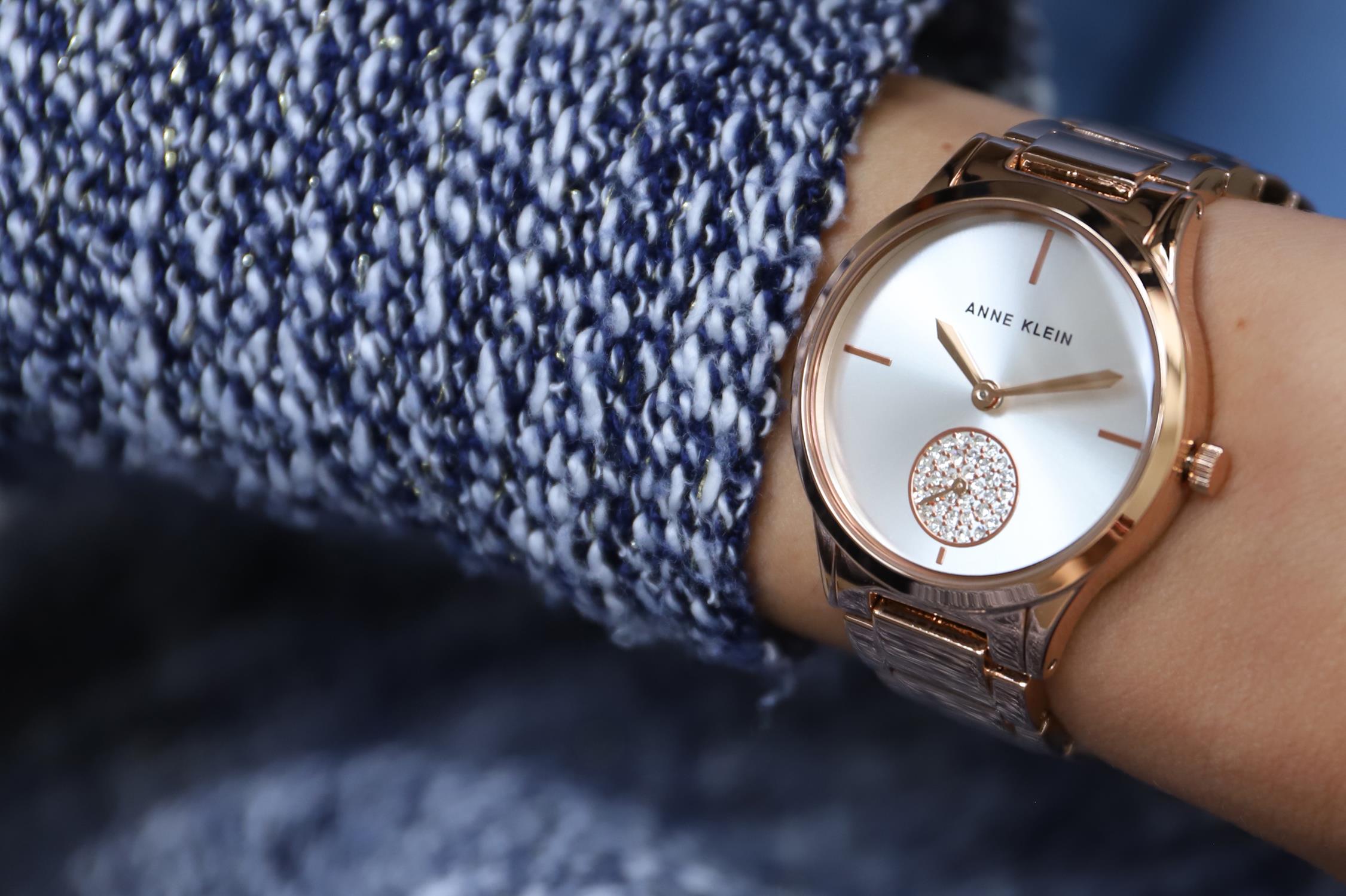 zegarek Anne Klein AK-3416SVRG różowe złoto Bransoleta - miniatura 5