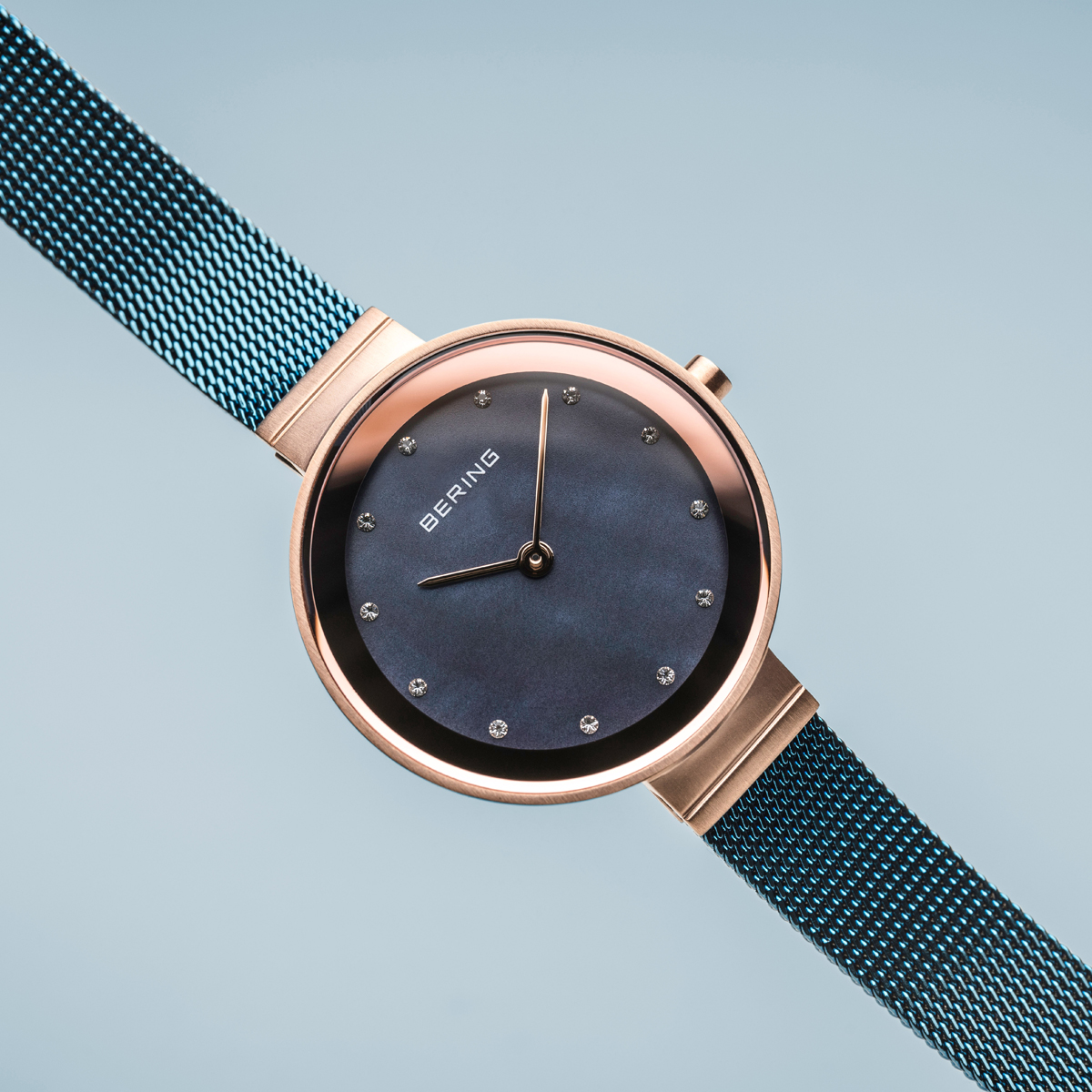 Bering 10128-368 zegarek różowe złoto klasyczny Classic bransoleta - miniatura 6