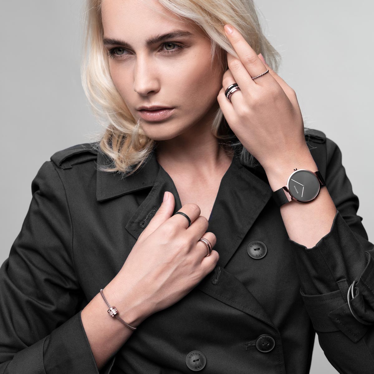 Bering 14539-166 Classic fashion/modowy zegarek różowe złoto - miniatura 7