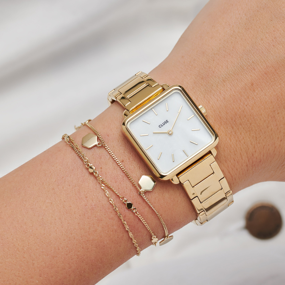 Cluse CL60026S Single Link Rose Gold/White zegarek klasyczny La Tetragone - miniatura 4
